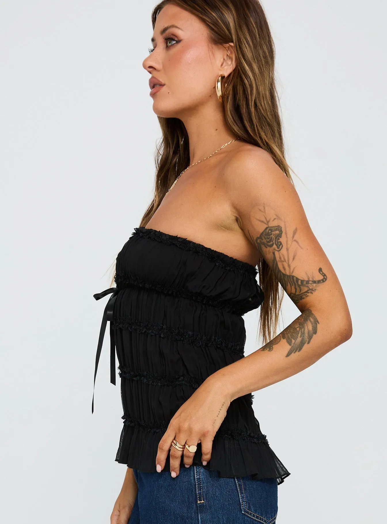 Avelina Strapless Top Black ConvertibleStyle