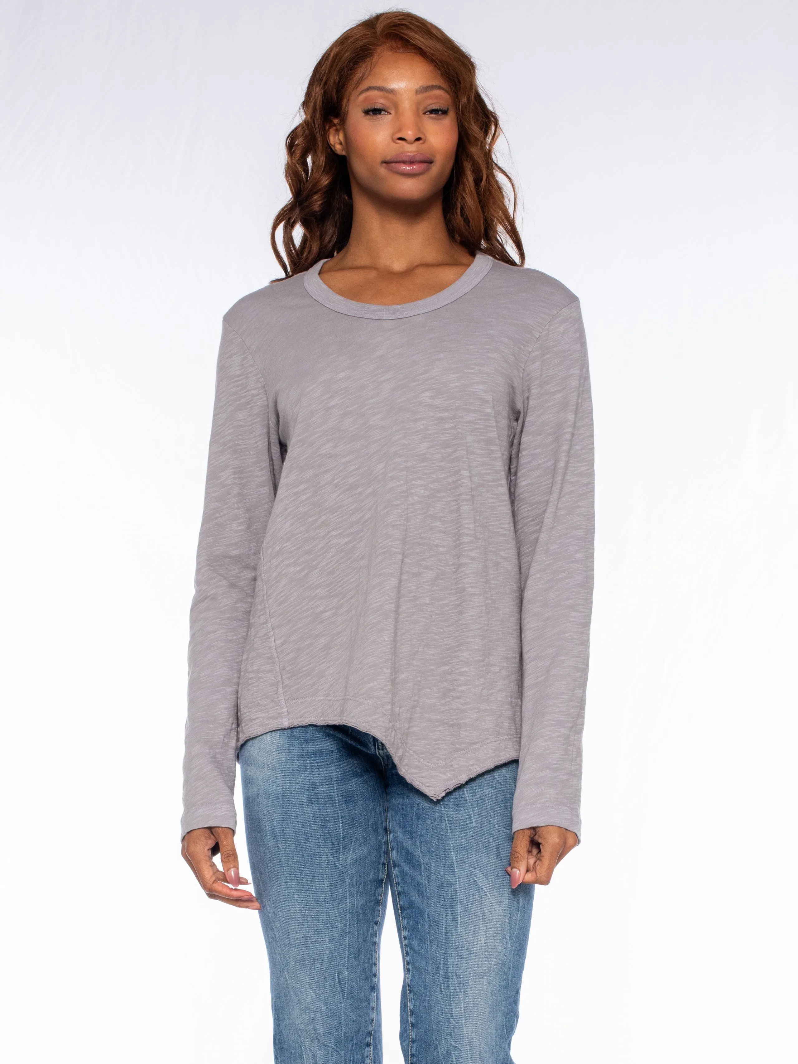 Baby Tee Twisted Crew Long Sleeve Adjustable Waistbands TagFreeDesign