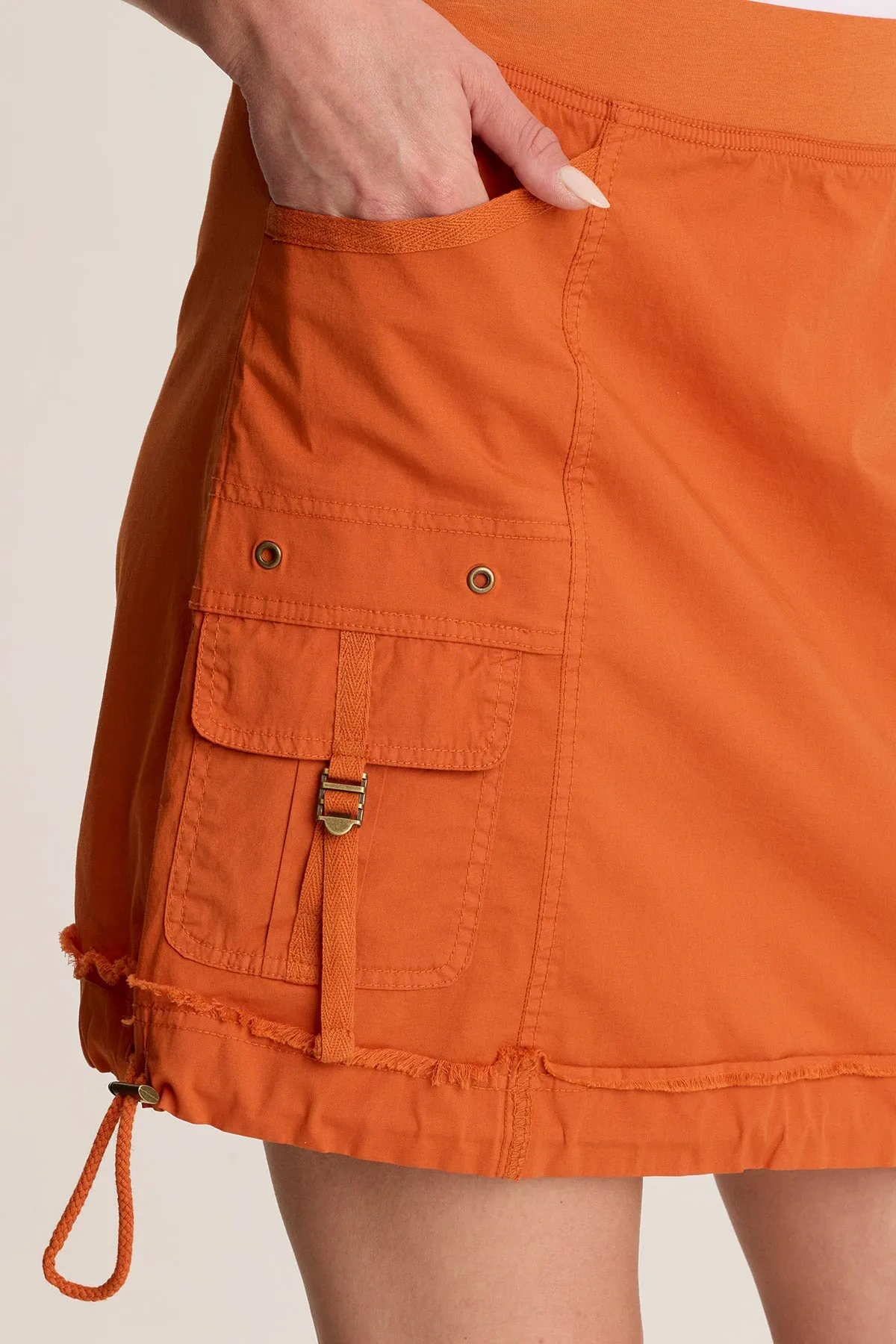 Daily Use Leticia Poplin Cinched Hem Mini Skirt