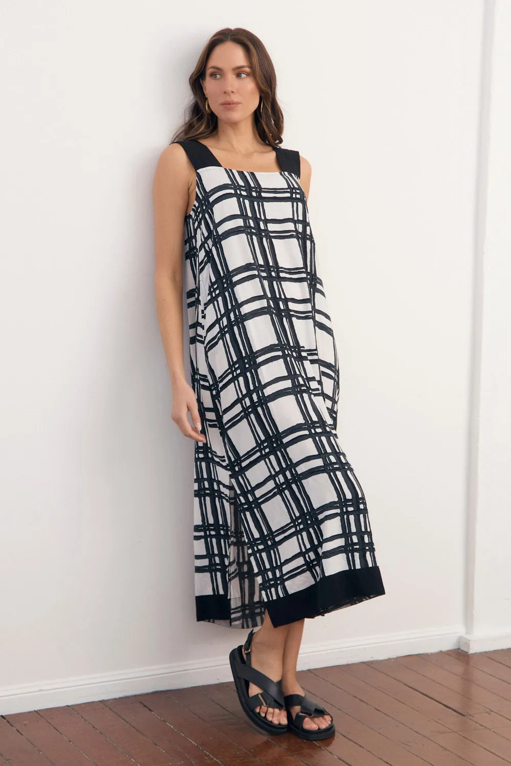 Bec Sundress in Check It Out Light Glow Ethereal Air