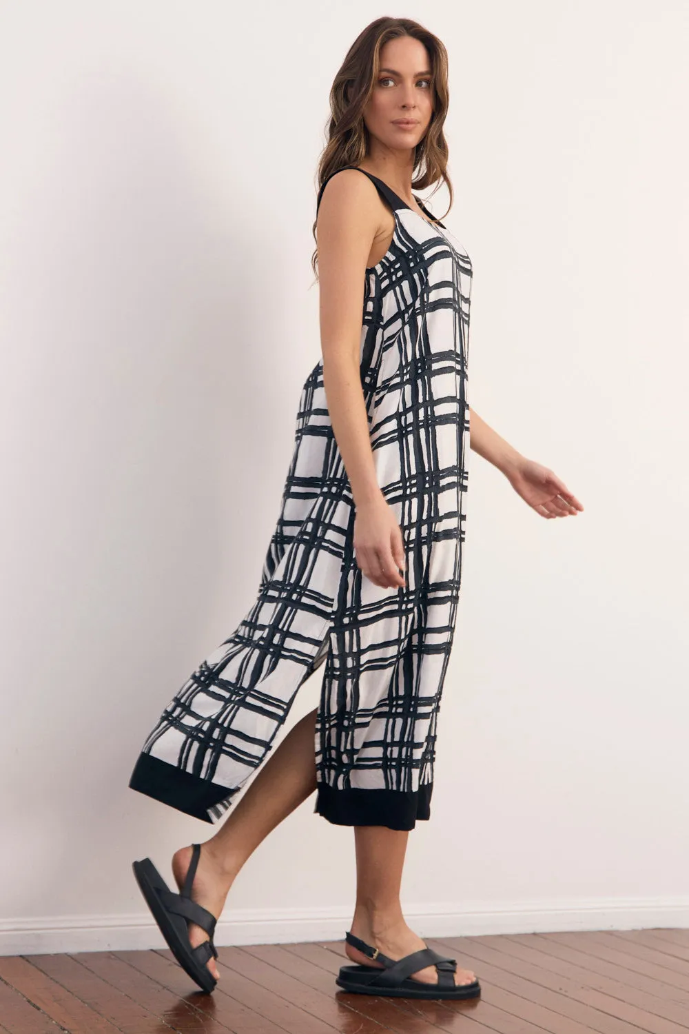 Bec Sundress in Check It Out Coast Path Star Glow