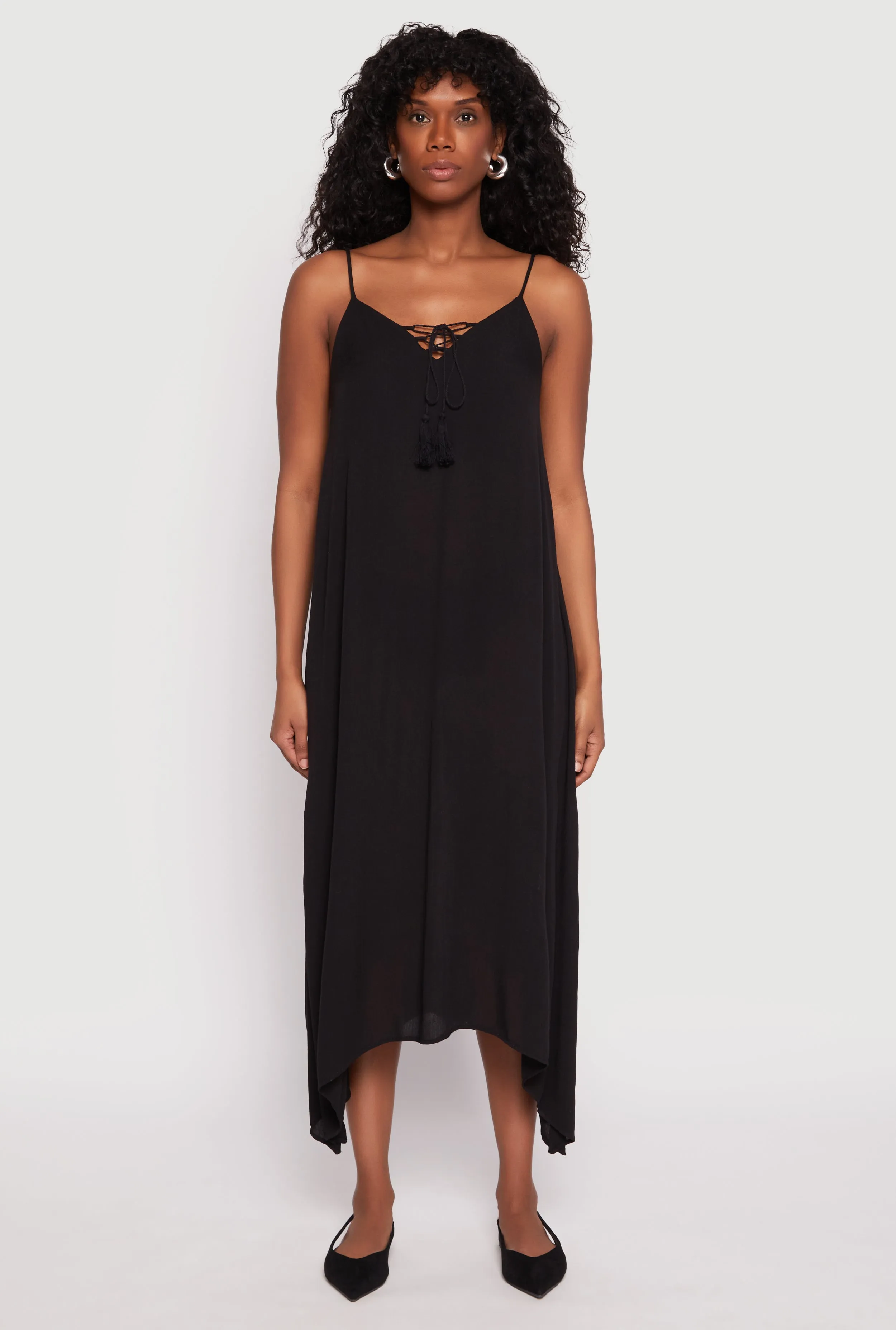 Hemp Glow Timeless Glow Lace Up Sharkbite Hem Maxi Dress