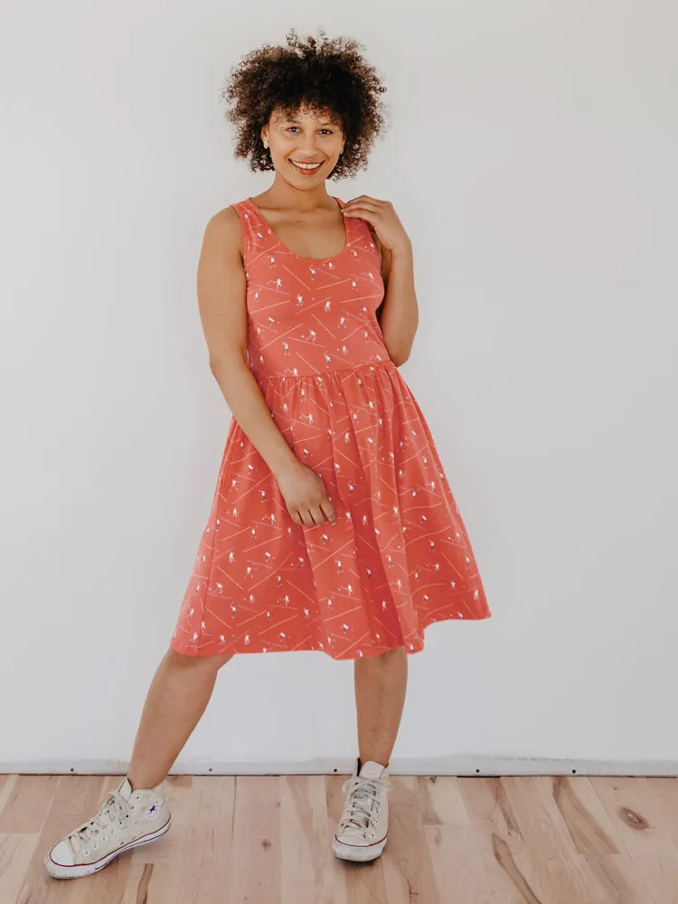 Formal Tone Summer Sonnet Dress - Badminton Melon