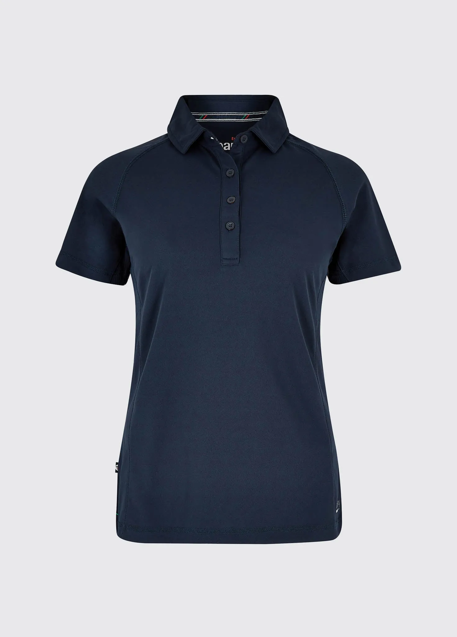 ThermalRegulating Fabric Raw Linen Riviera Women's Technical Polo - Navy