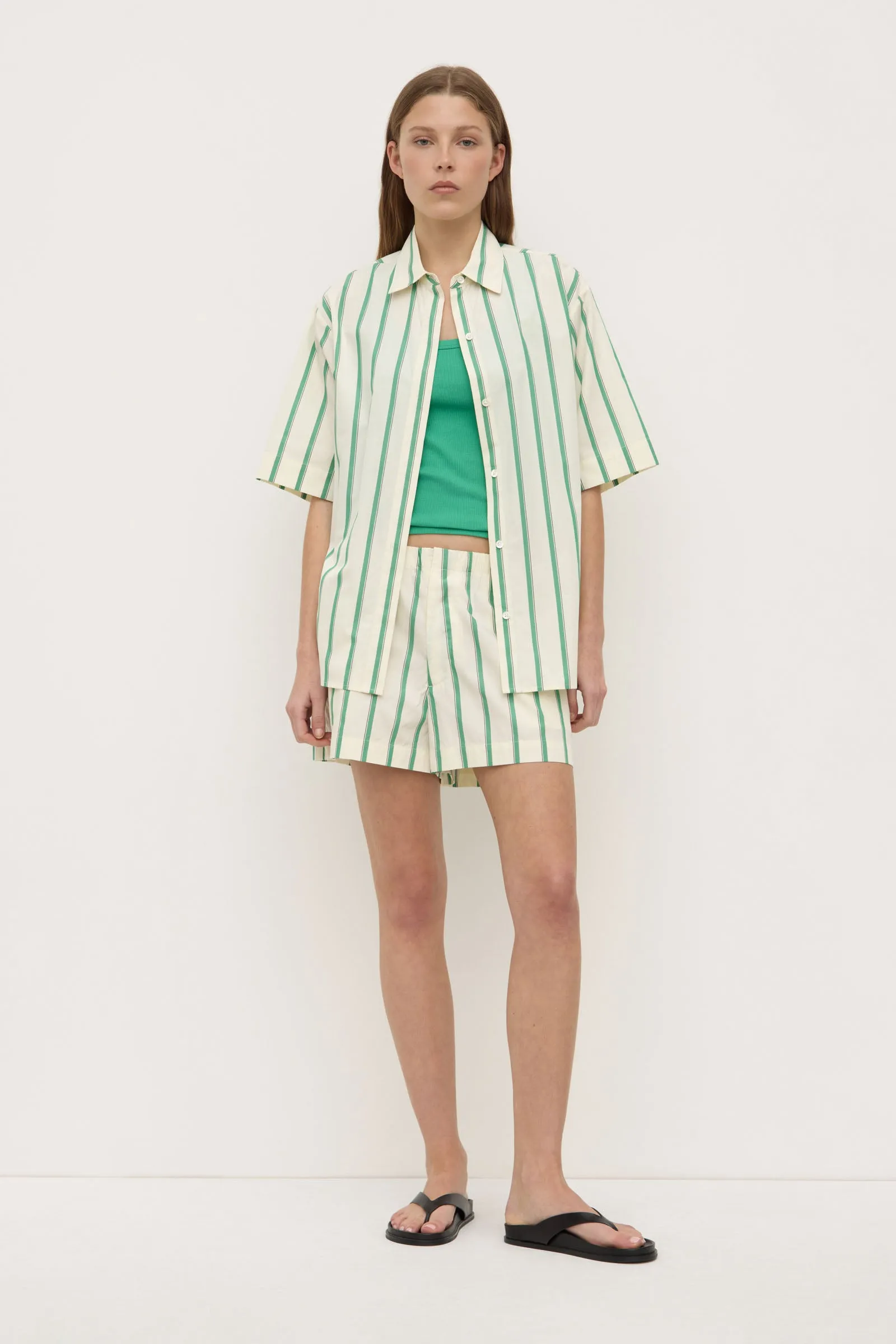 Glide On Waist System Eco Friendly Fabric Agnes Stripe Short
