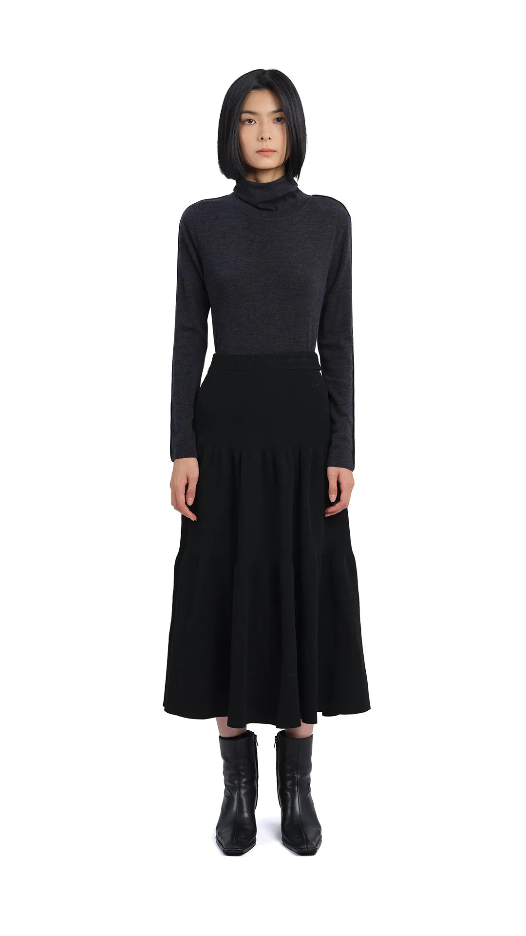 Future Fashion Clean Style Knitted Dolly Skirt