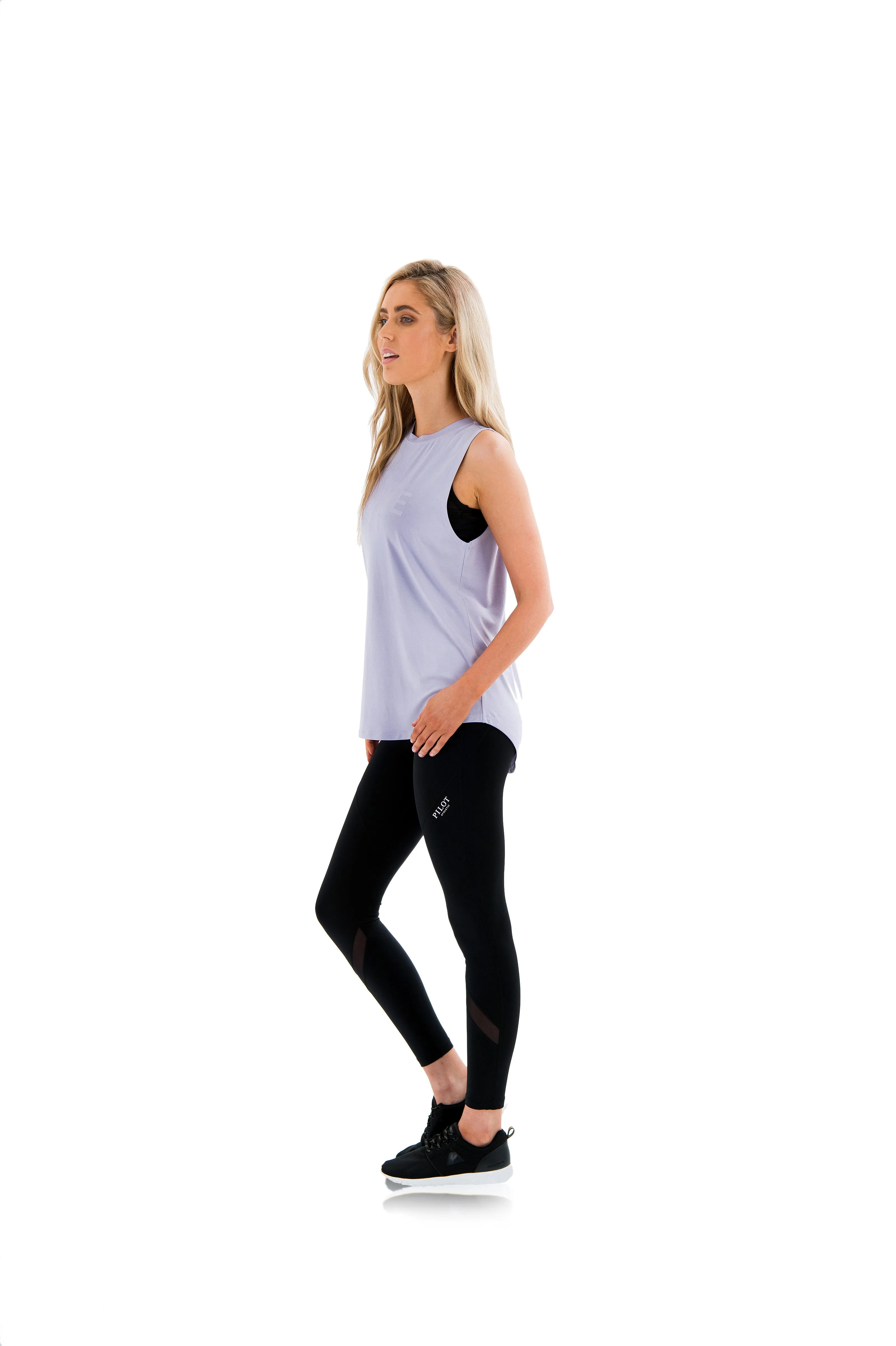 HARKNESS LUXE MUSCLE TEE - LAVENDER scientific research
