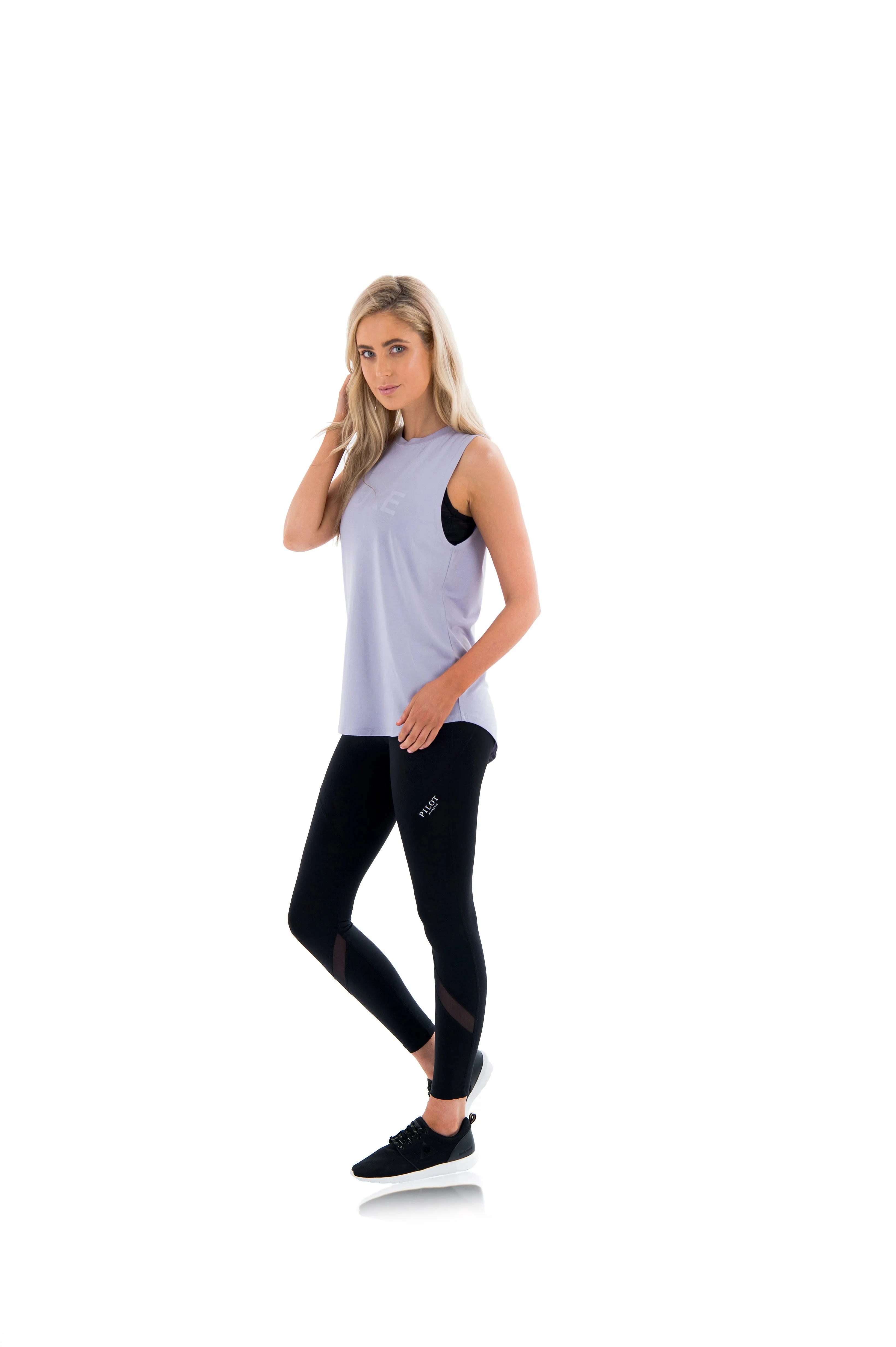 Raglan Sleeve HARKNESS LUXE MUSCLE TEE - LAVENDER