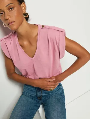 Cooper V-Neck Tank Sequin Glow Glitter Fit