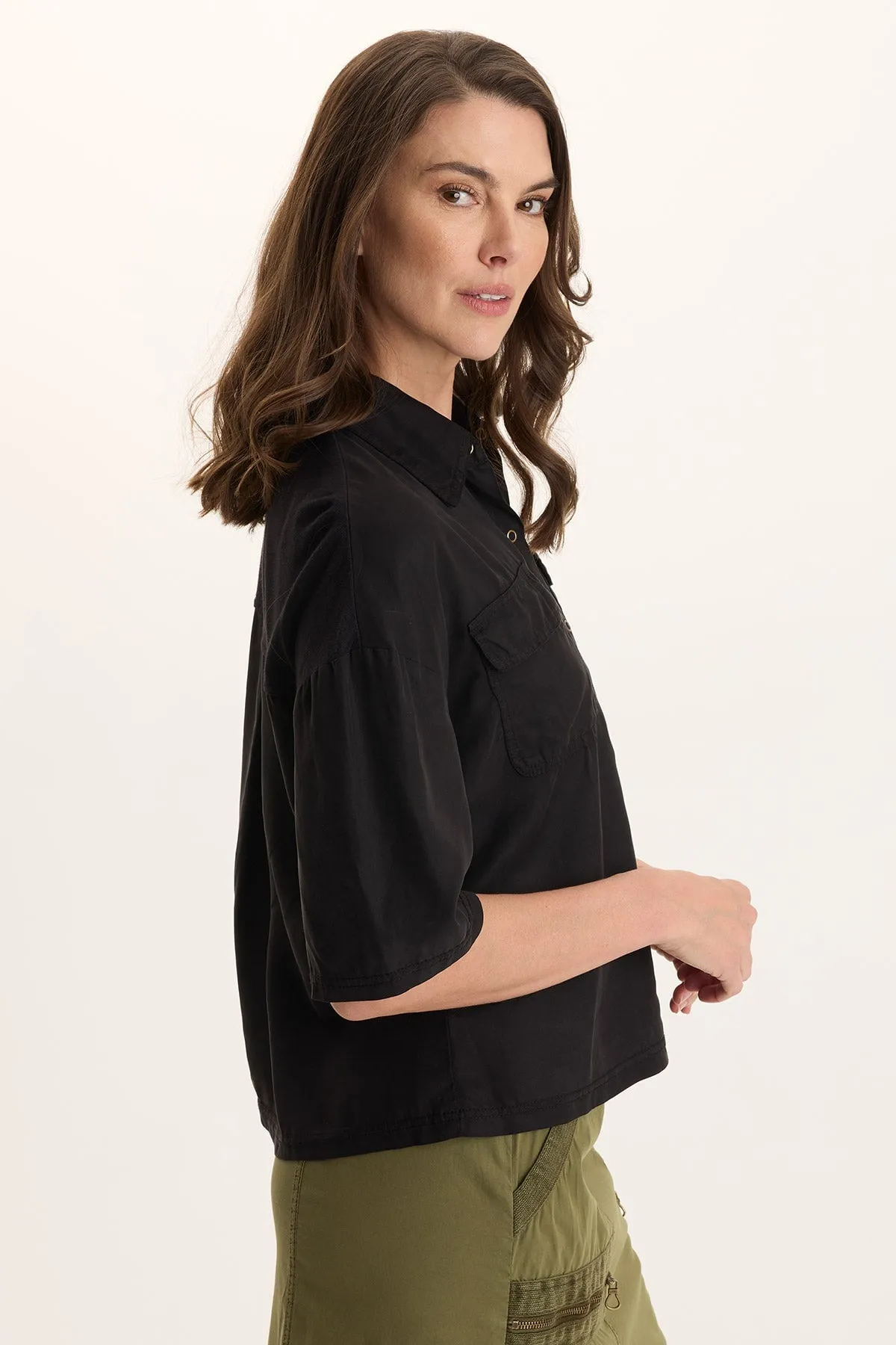 Tage Soft Twill Snap-Up Top CoolingChannelFabric