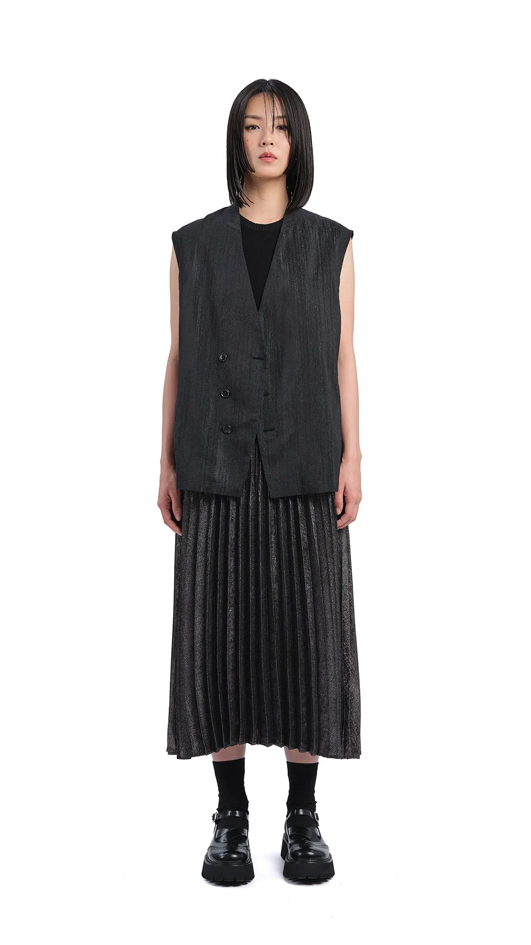 AdjustableWaistband Metallic Dress