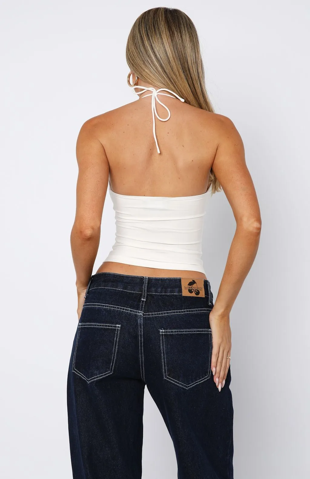 Standard - compliant single - layer storage Electric Days Halter Top White