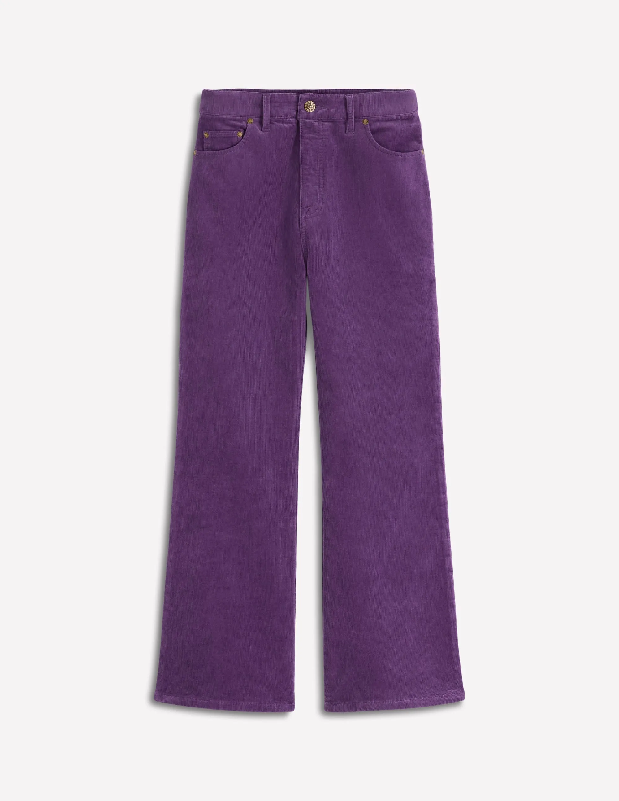 Selvedge Denim Family Style Slim 5-Pocket Cord Kick Jeans-Mystic Purple
