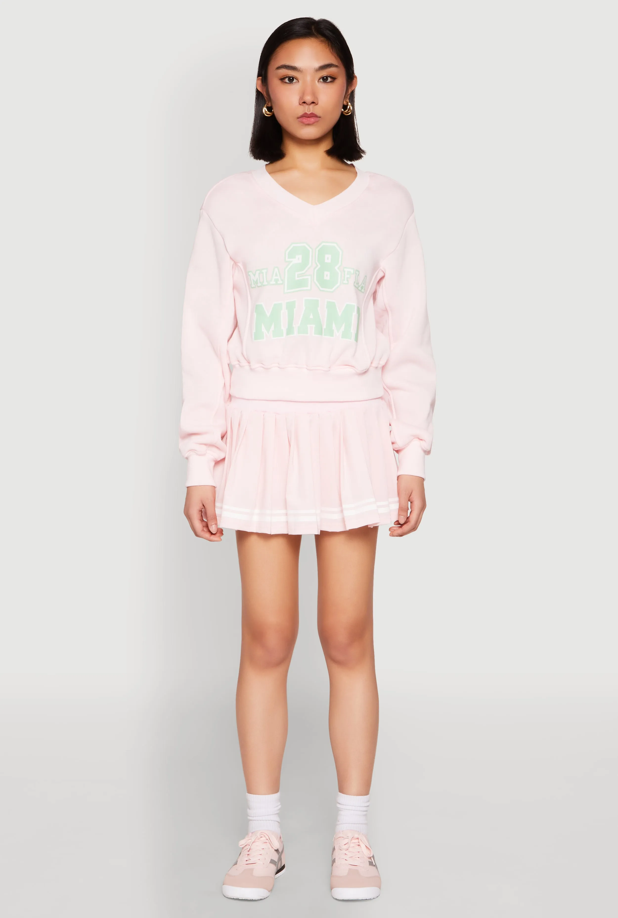 High Waisted Varsity Stripe Skort Seasonal Drop