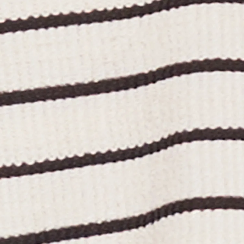 Trendy Classic Fit Striped Textured Knit Crop Top right size