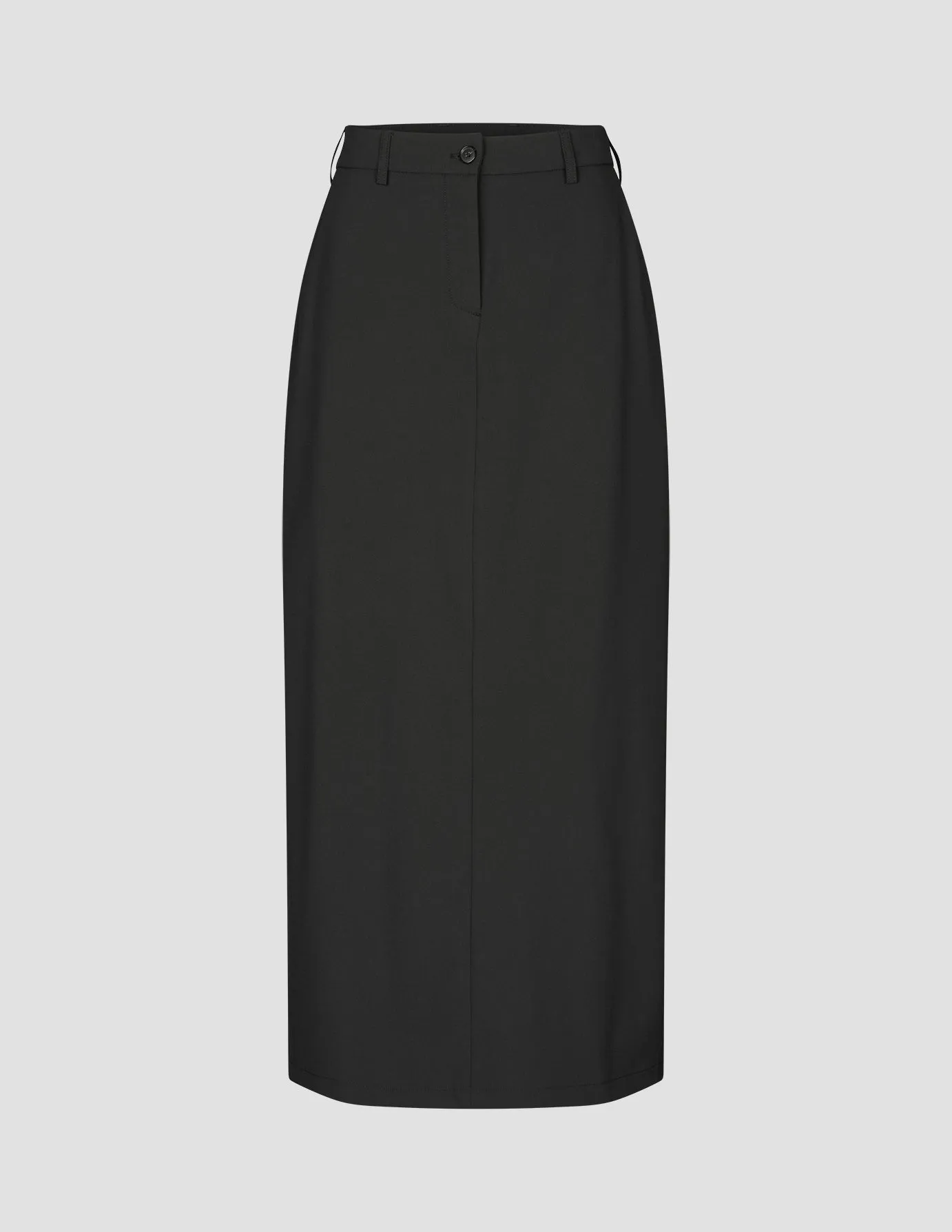 Refined Sophistication Flexible Material Essential Maxi Skirt Black