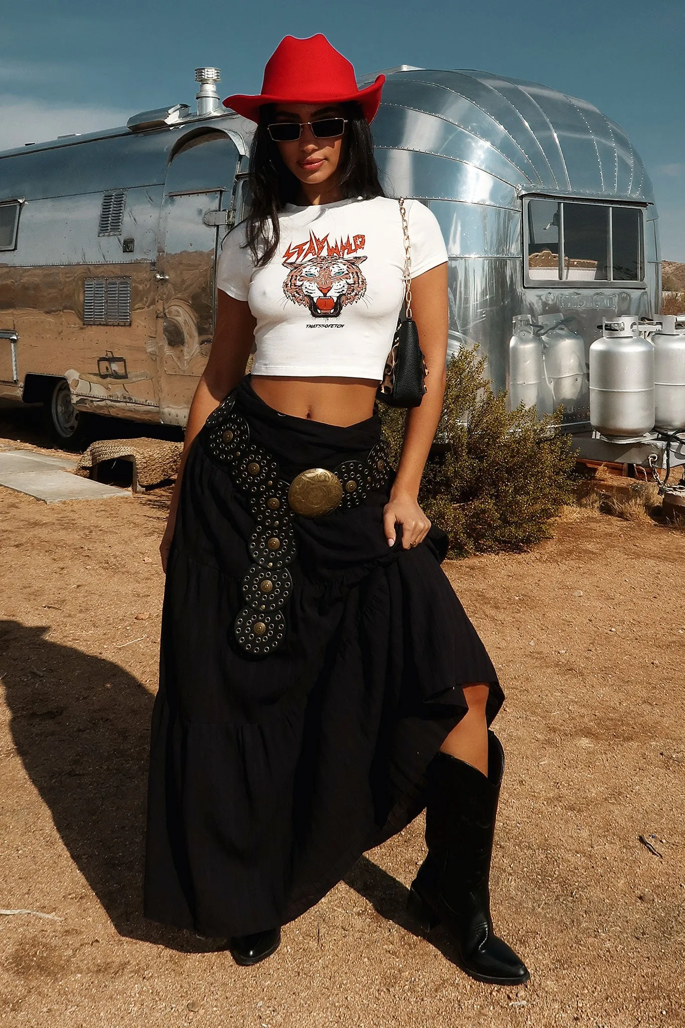 Cultural Event Art Gallery Visit Breeze Maxi Skirt - Black
