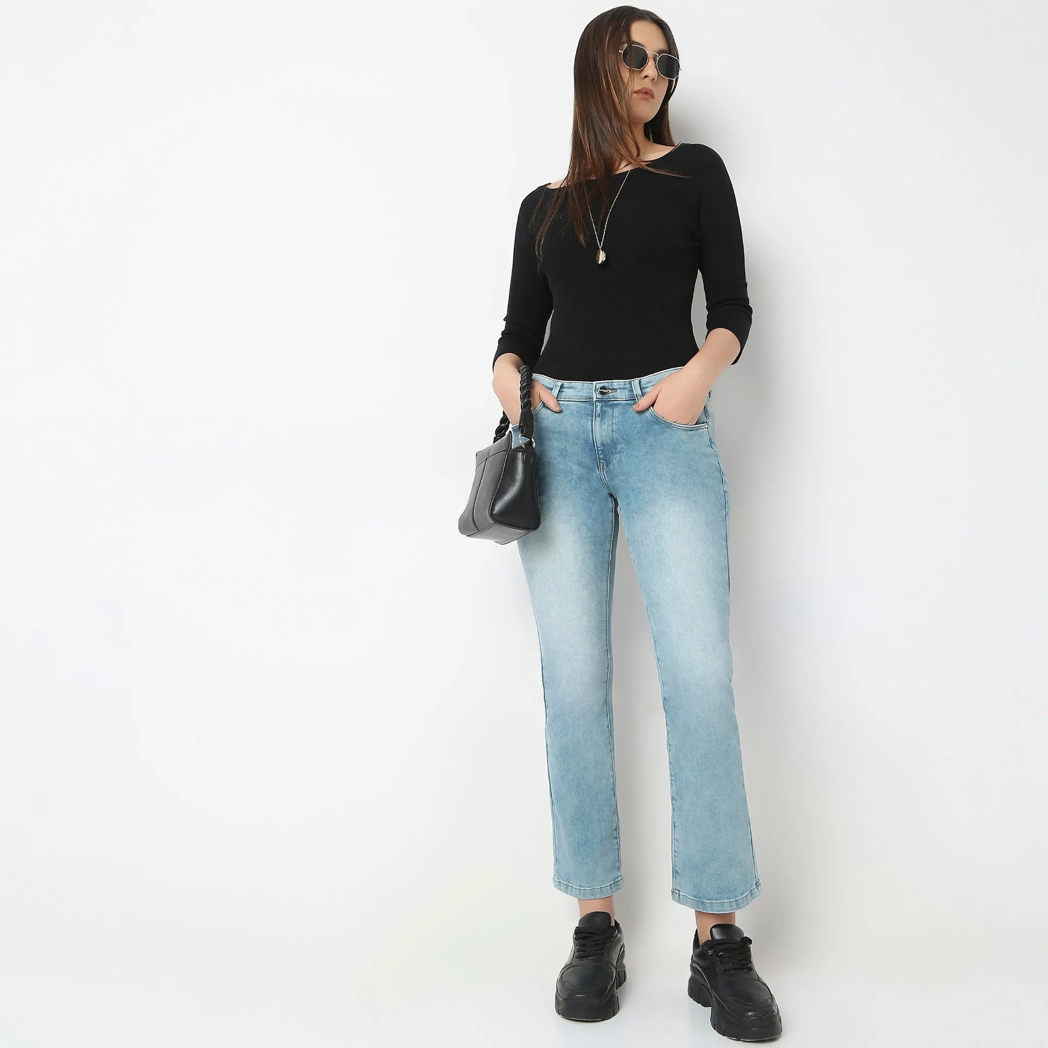 Slim Fit Low Rise Jeans Recycle Glow