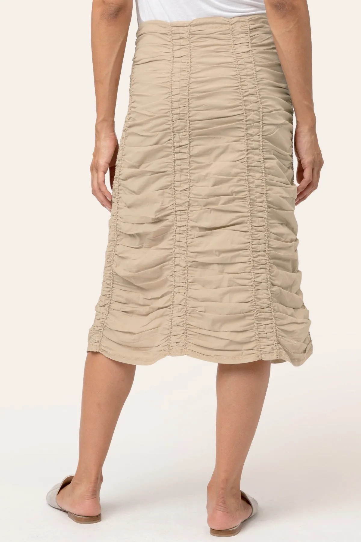 Double Shirred Panel Skirt Classic Glow DoubleLayeredEdging