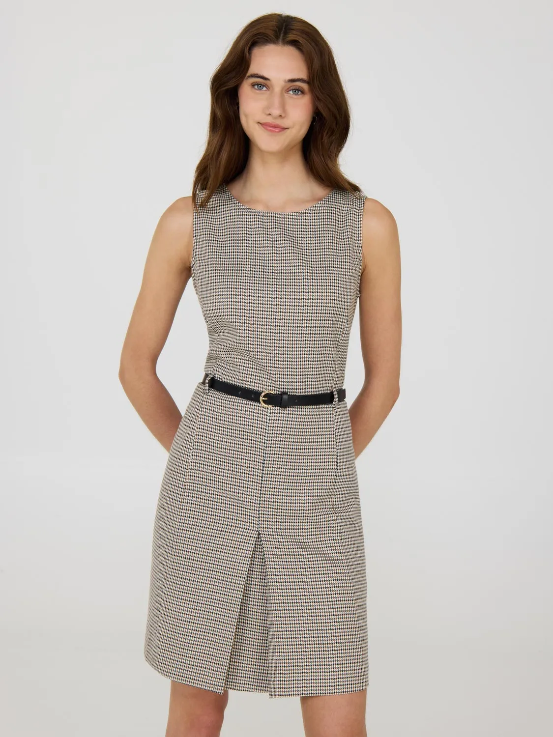Sleeveless Checkered Dress Rush Style Youthful Fashion