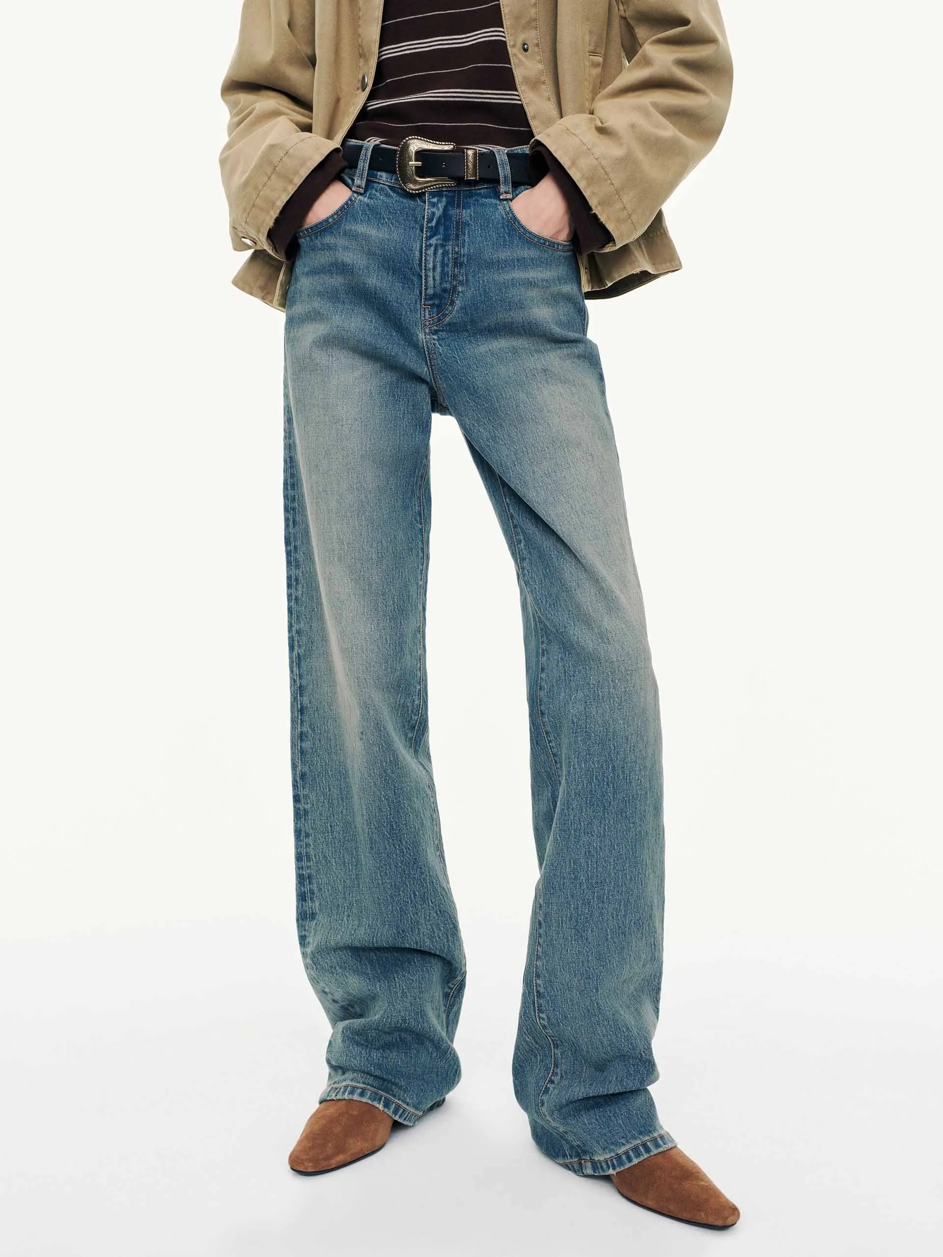 Wash Straight Leg Jeans Traveler Gear Morning Stroll