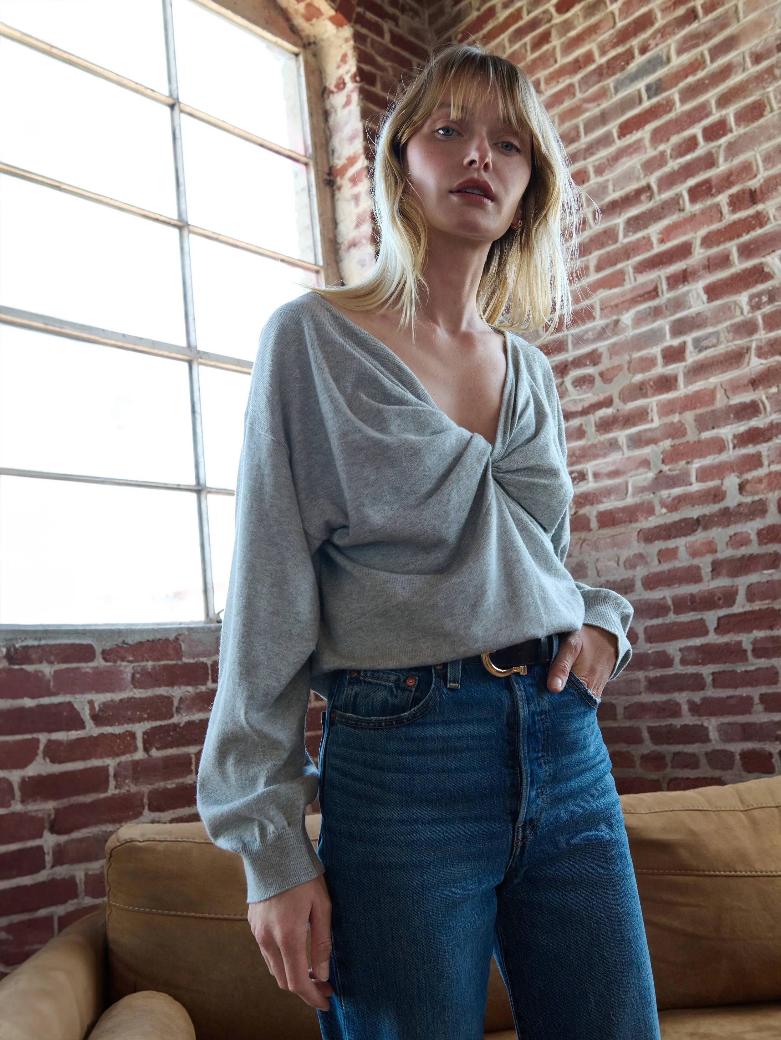 Jolie Sweater Shimmer Core Sky Cool
