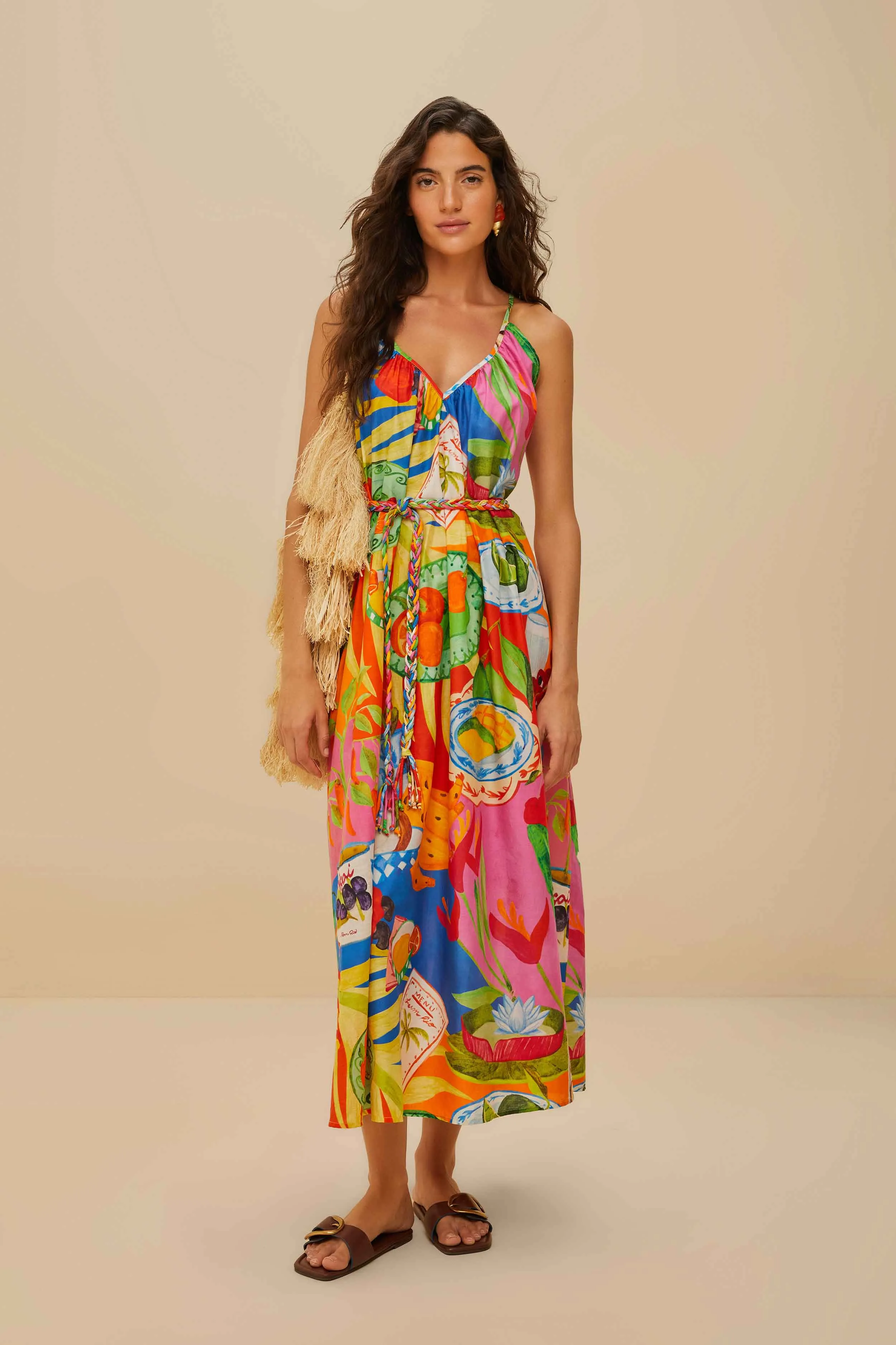casual outing New Yorker Multicolor Summer Picnic Midi Dress