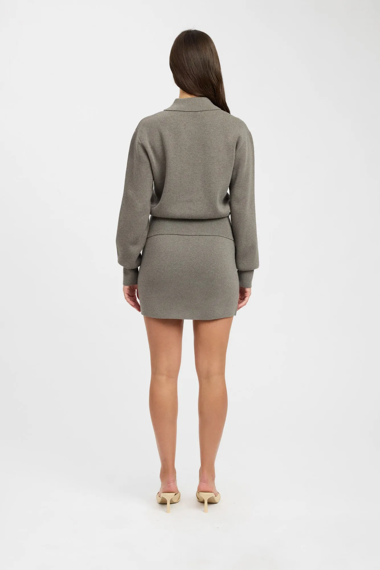 Leather Look Amelia Knit Skirt