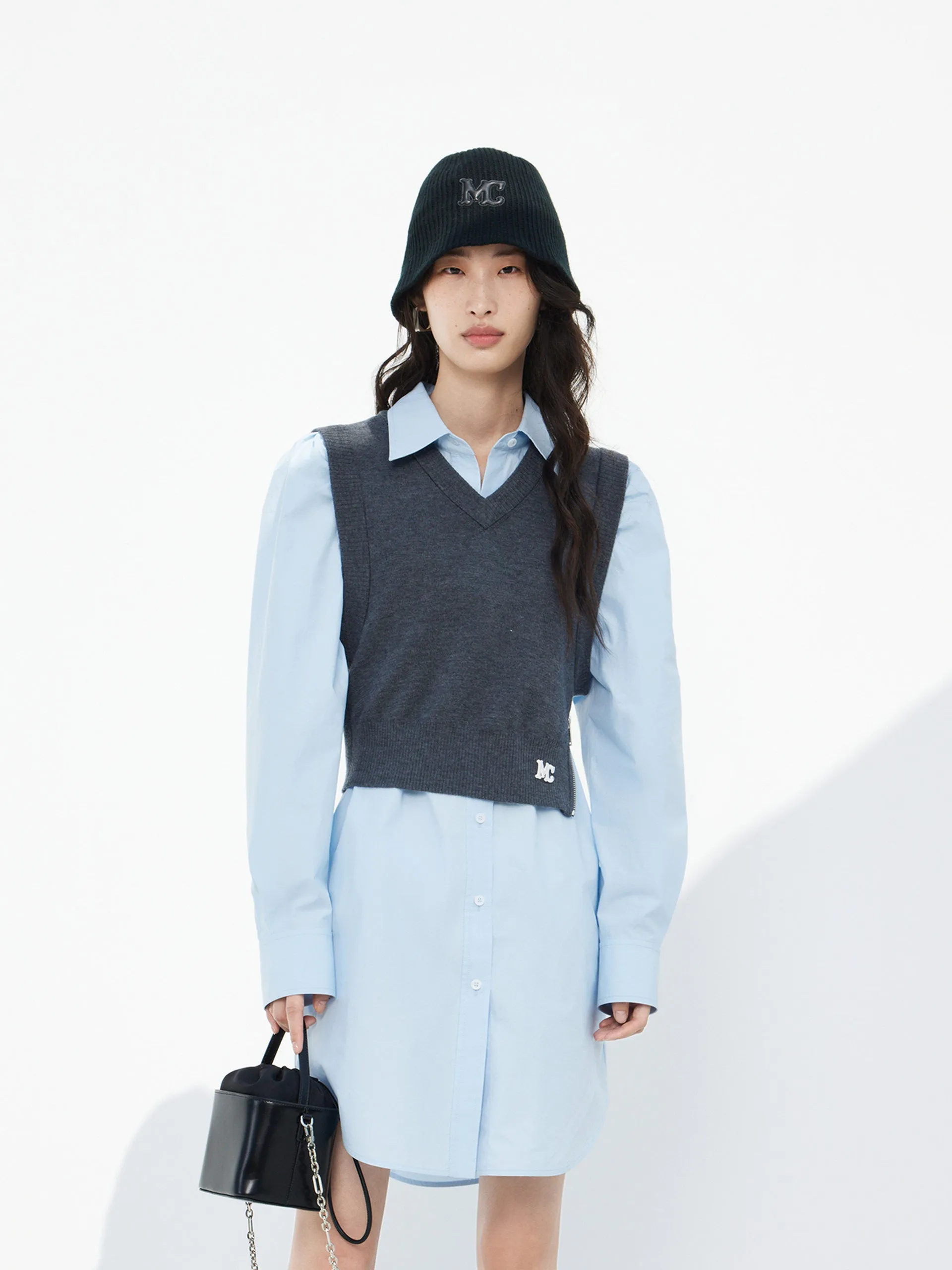 Chic Fit Two Piece Shirt Dress