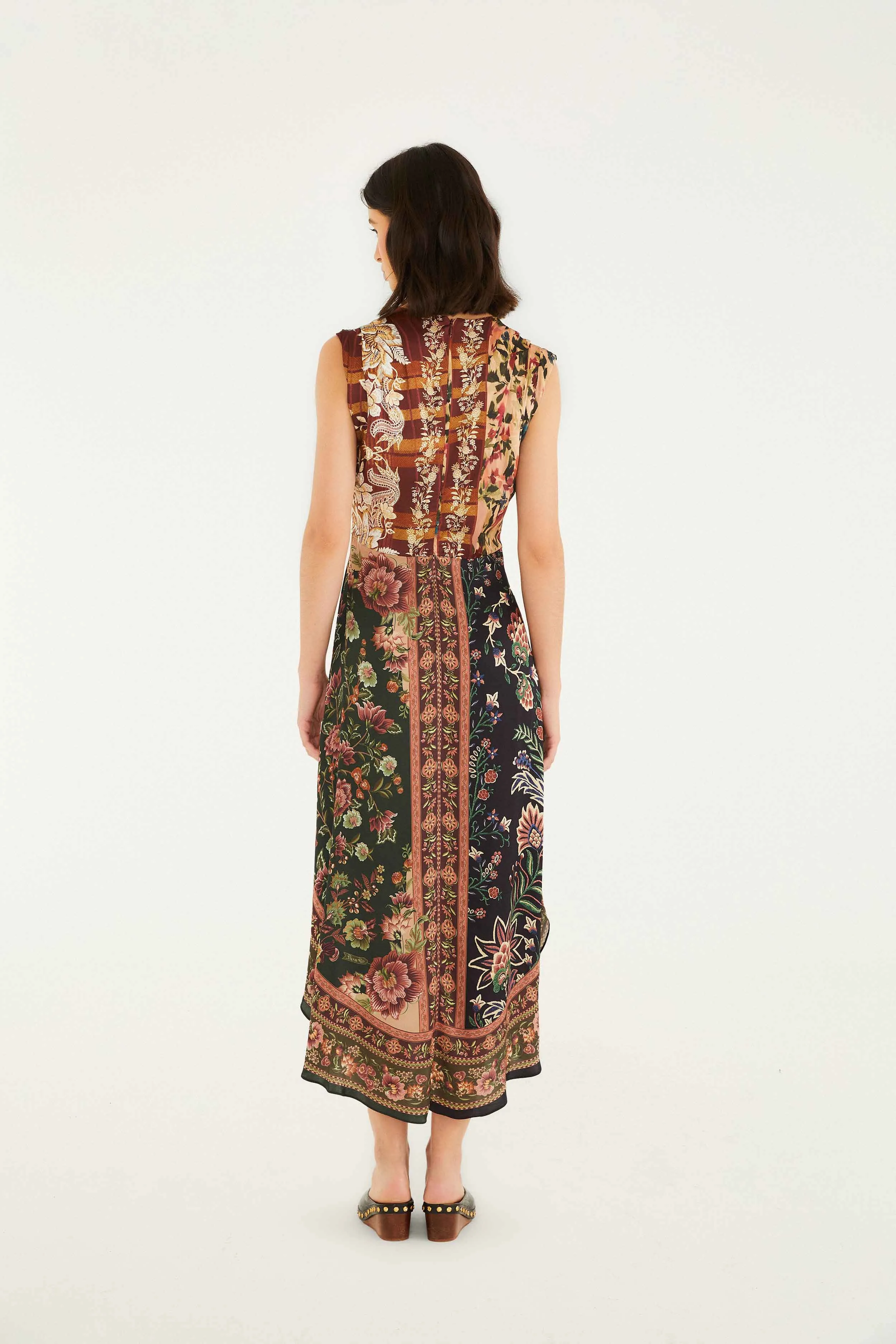 Village Glow Mixed Winter Garden Lenzing? Ecovero? Viscose Sleeveless Maxi Dress