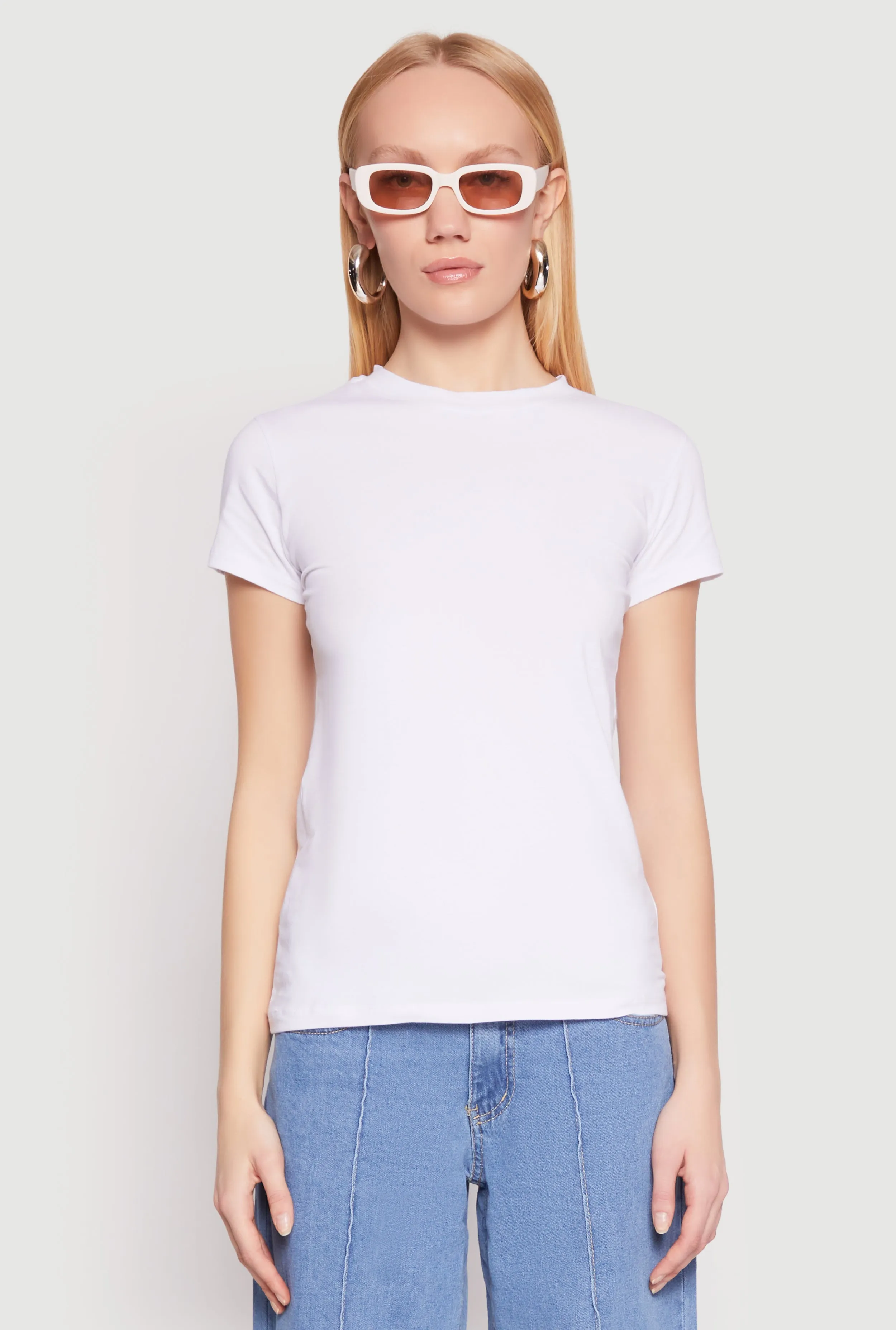 UltraSoftBrushedInterior Easy Care High Neck Short Sleeve Tee