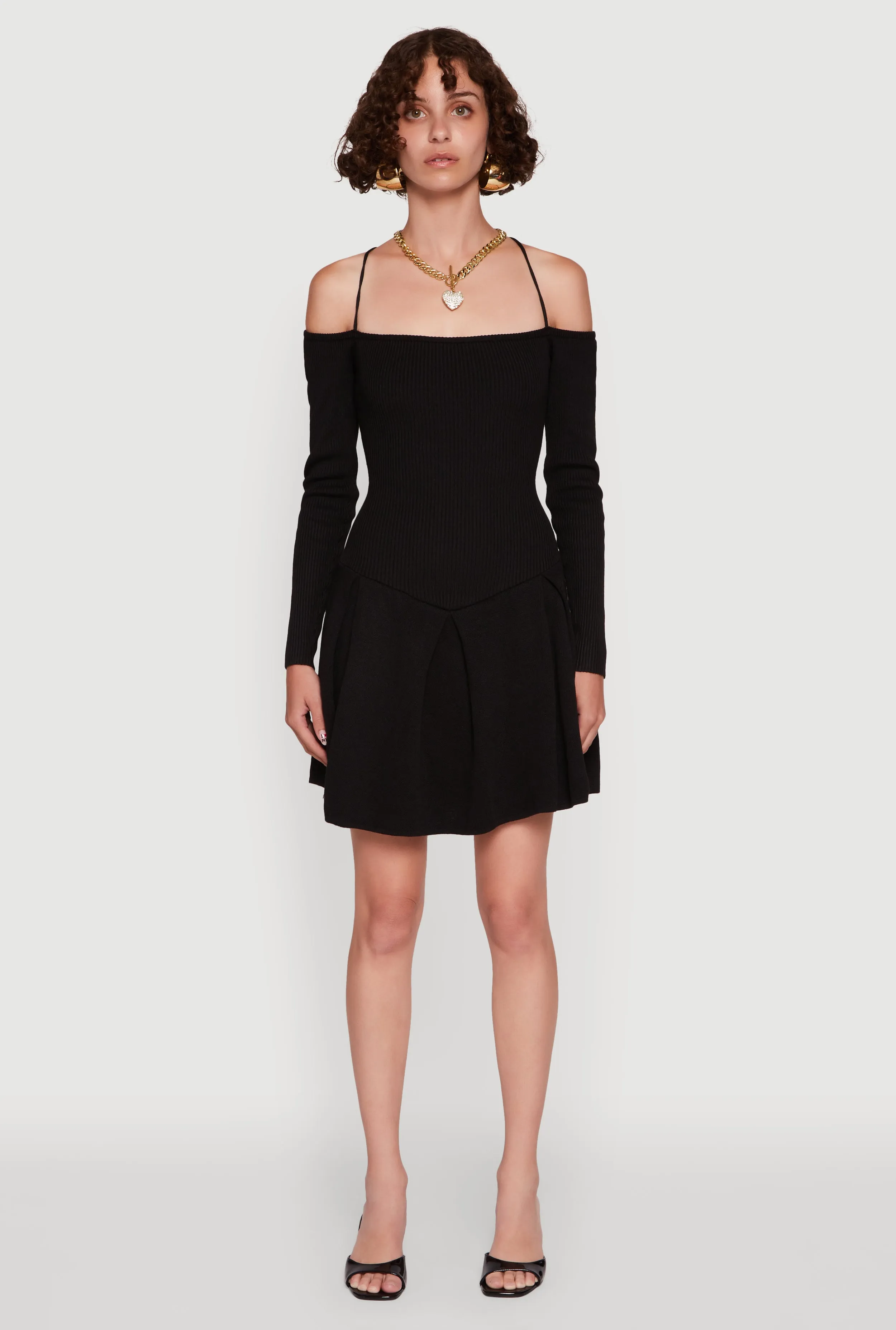 Ribbed Knit Lace Up Back Sweater Dress Trend Pop Summer Style