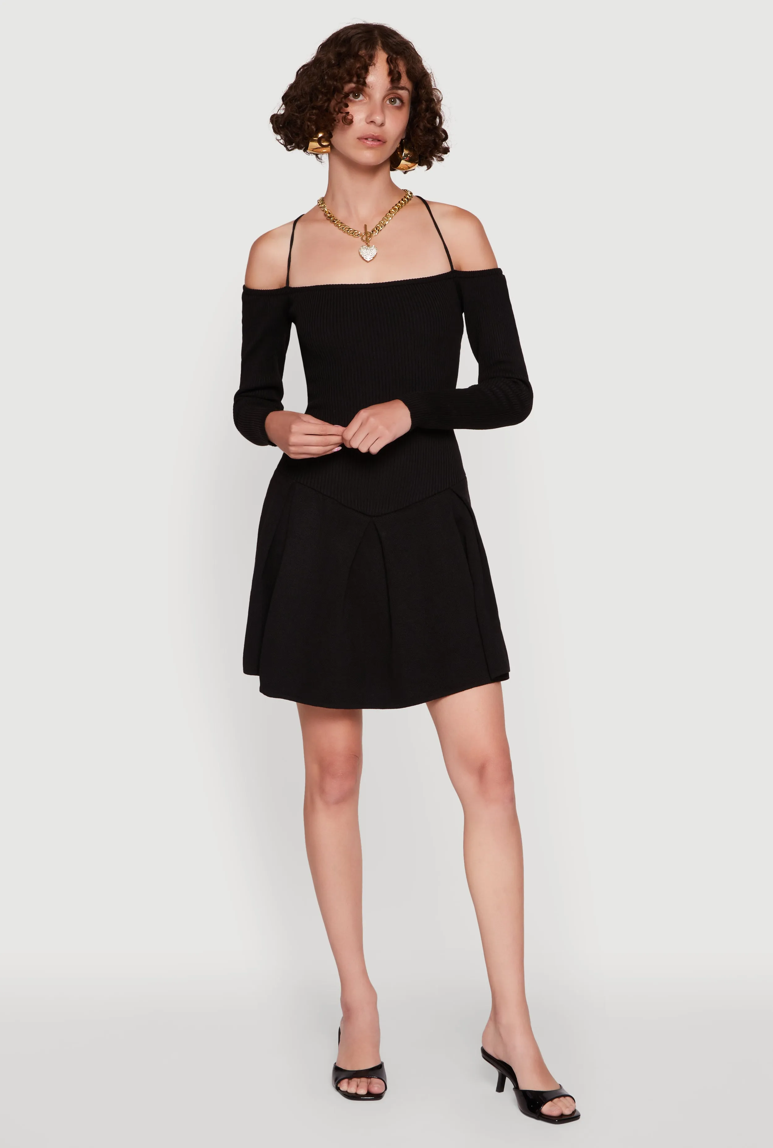 Ribbed Knit Lace Up Back Sweater Dress Perfect For Summer Non Restrictive