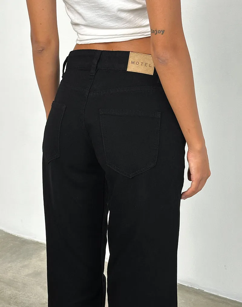 Low Rise Parallel Jeans in Rinse Black Grace Ease Code Soul