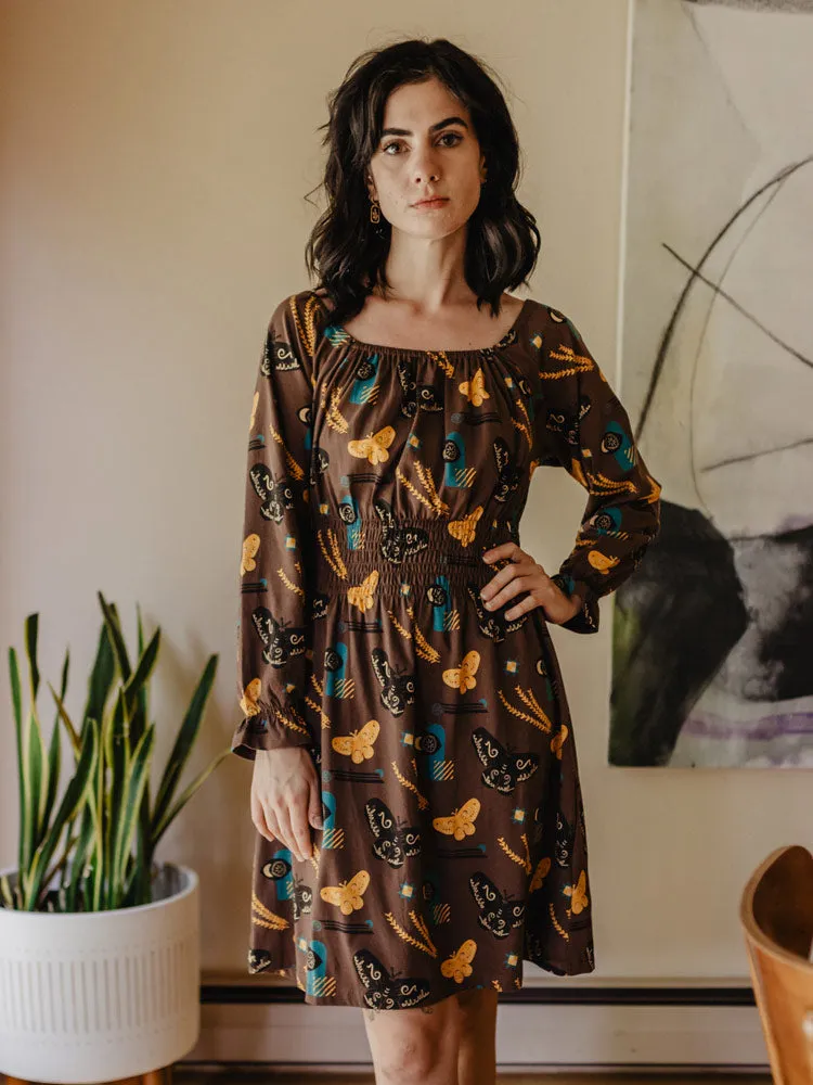 Juliet Mini Dress - Autumn Quilt Star Light