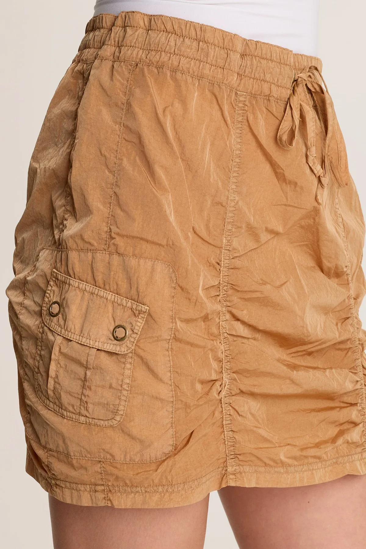 StaticFree Lining Marley Ruched Sporty Cargo Mini Skirt