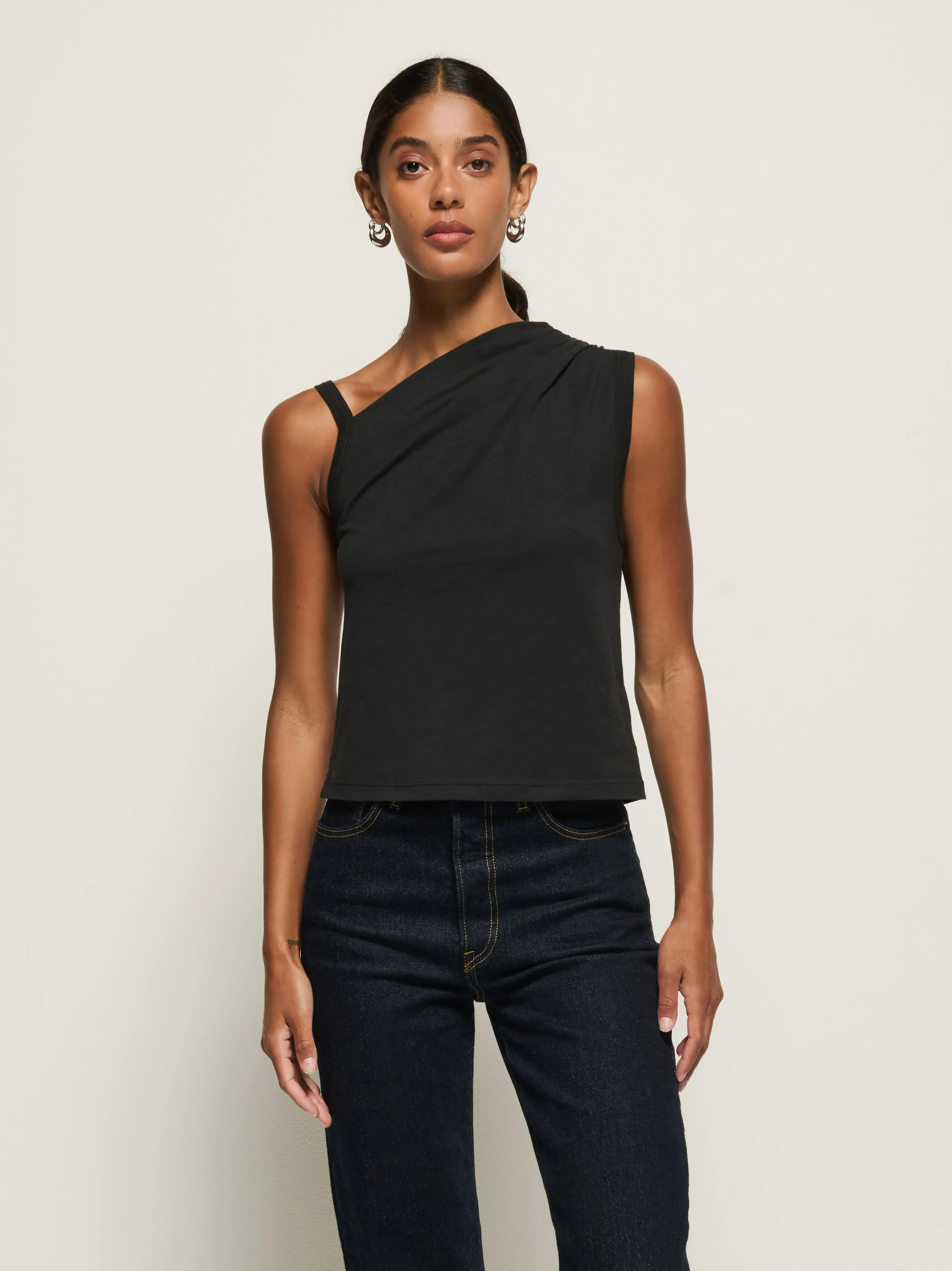 Creative Flow AdjustableCuffs Quin Asymmetrical Tank
