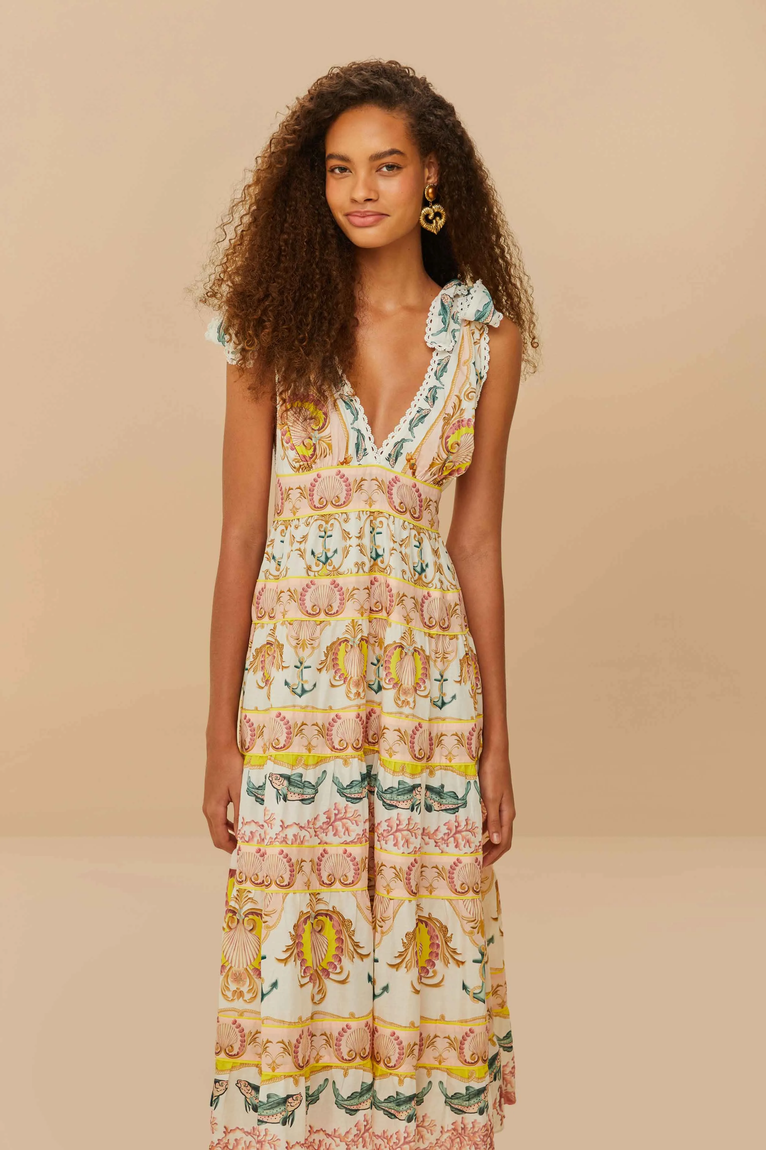 Off-White Maritime Magic Midi Dress Glass Glow