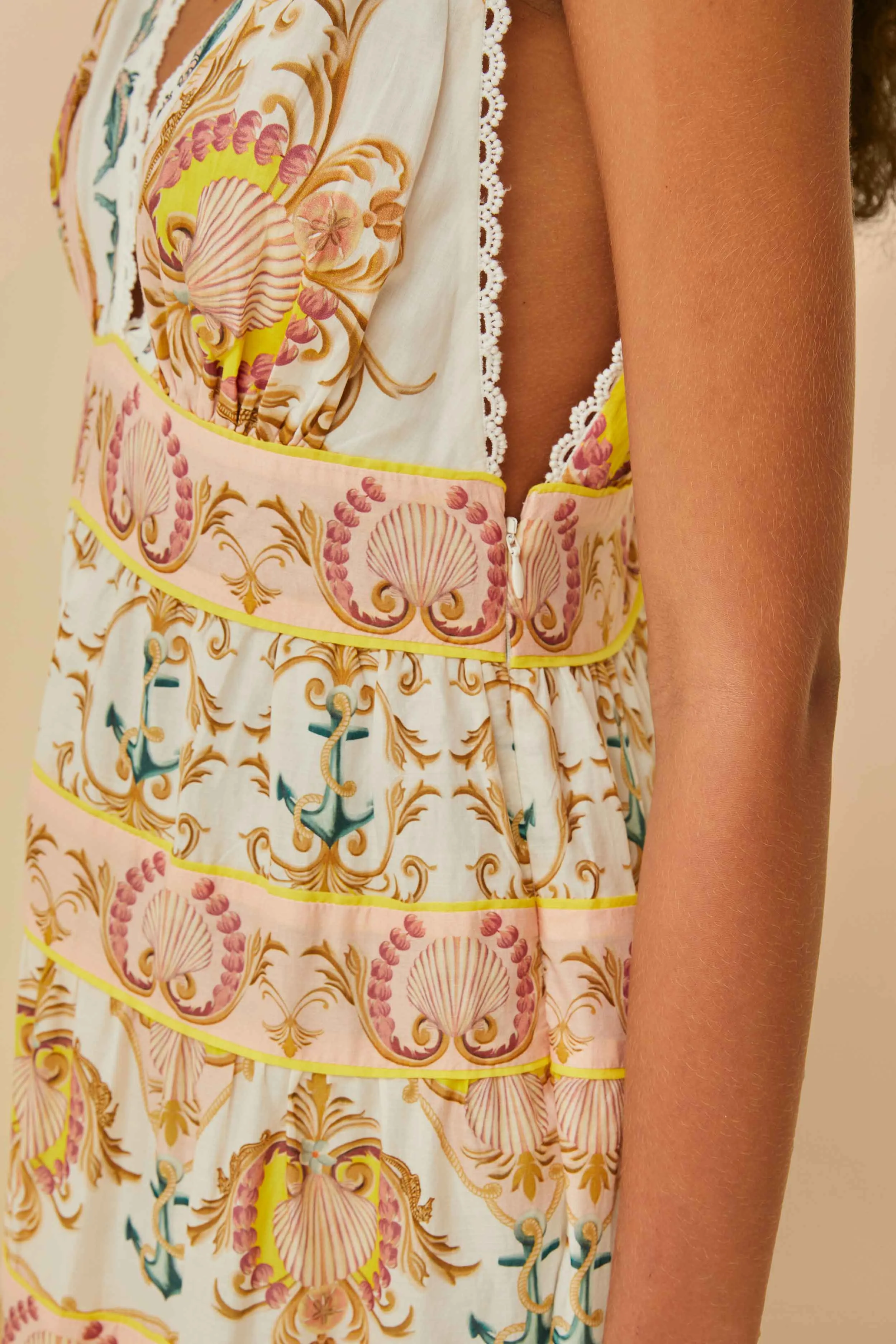 Castle Gate Off-White Maritime Magic Midi Dress