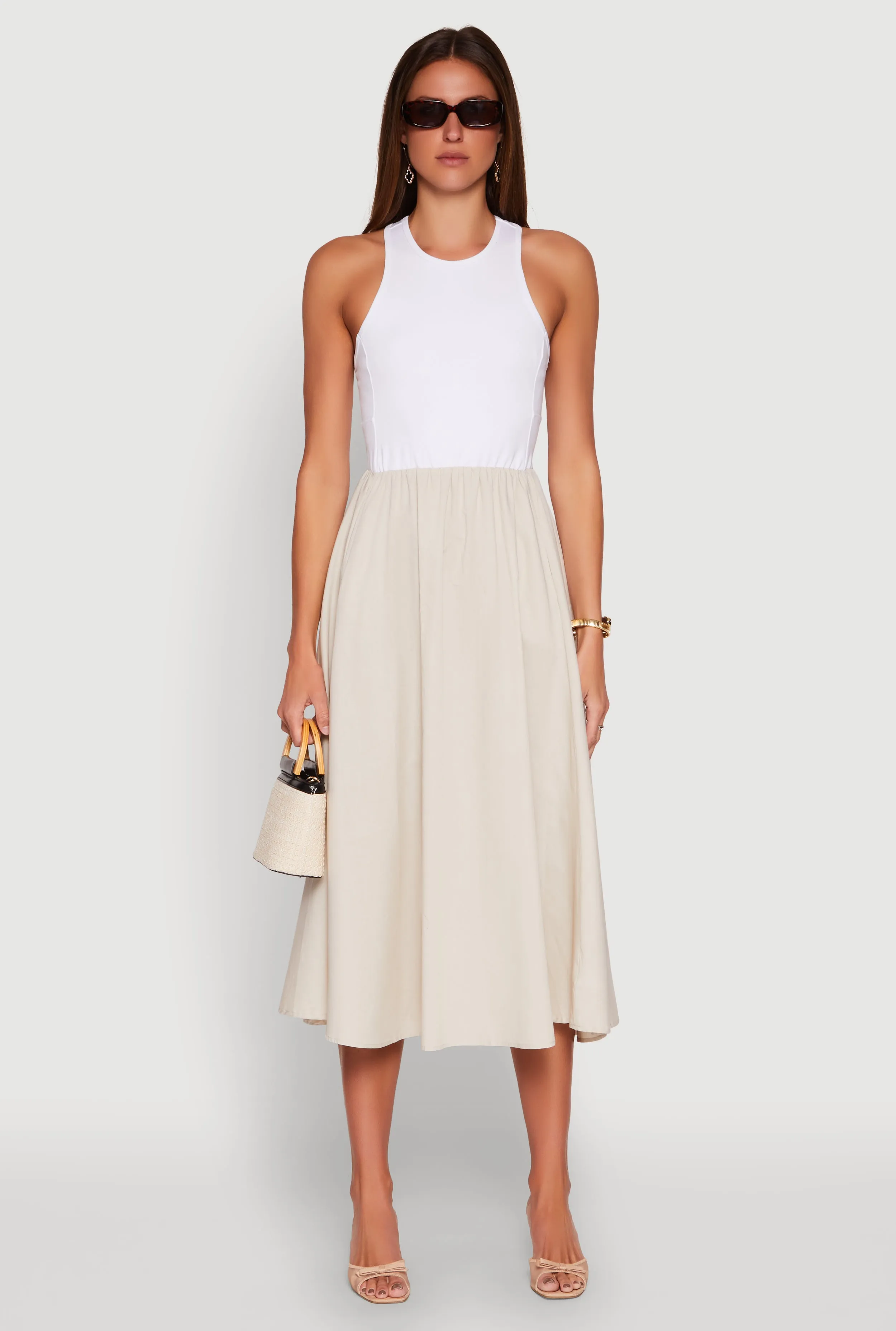 Cozy evening dress Keyhole Racerback Maxi Dress