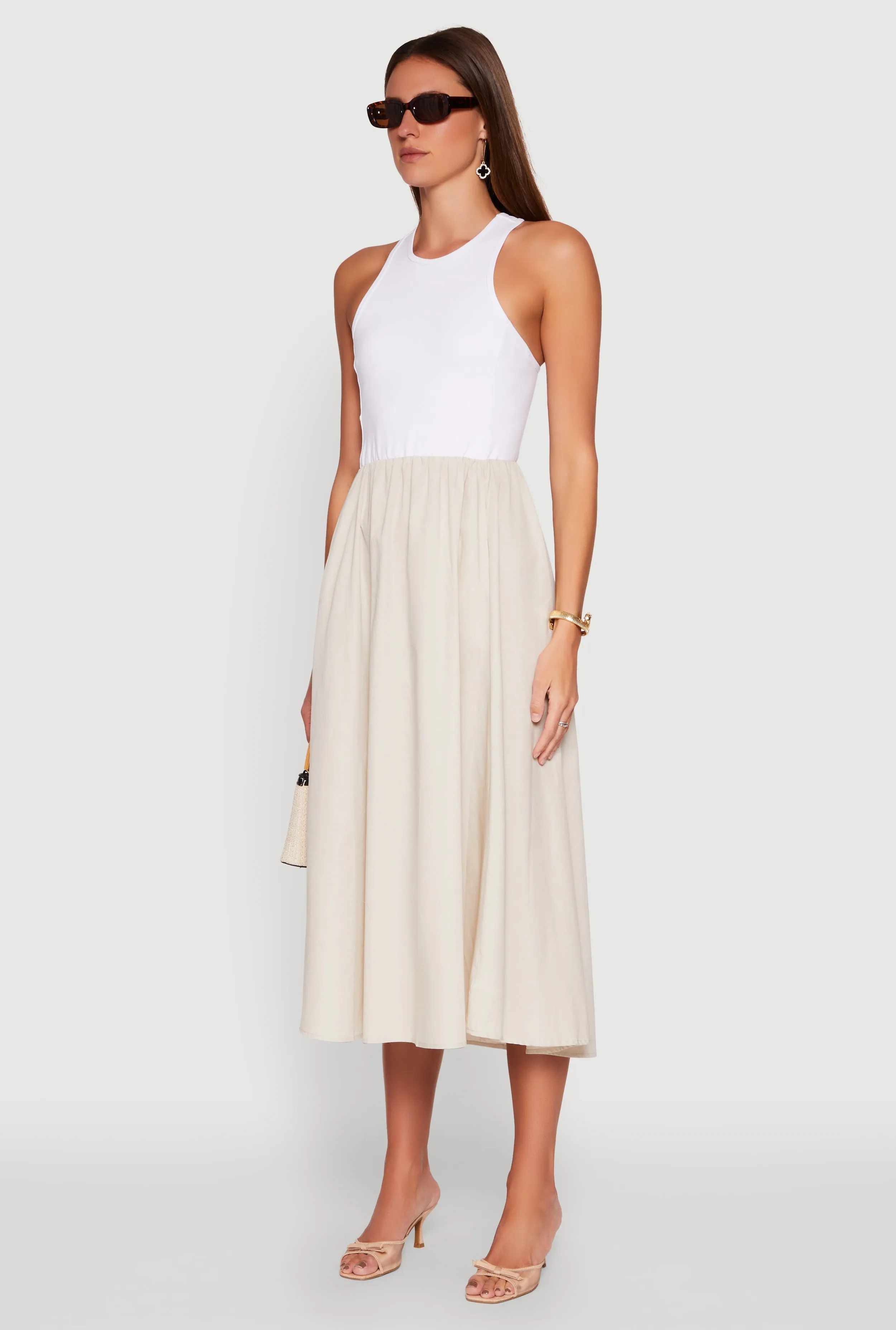 Keyhole Racerback Maxi Dress The simple yet refined design of this dress makes it easy to pair with different accessories