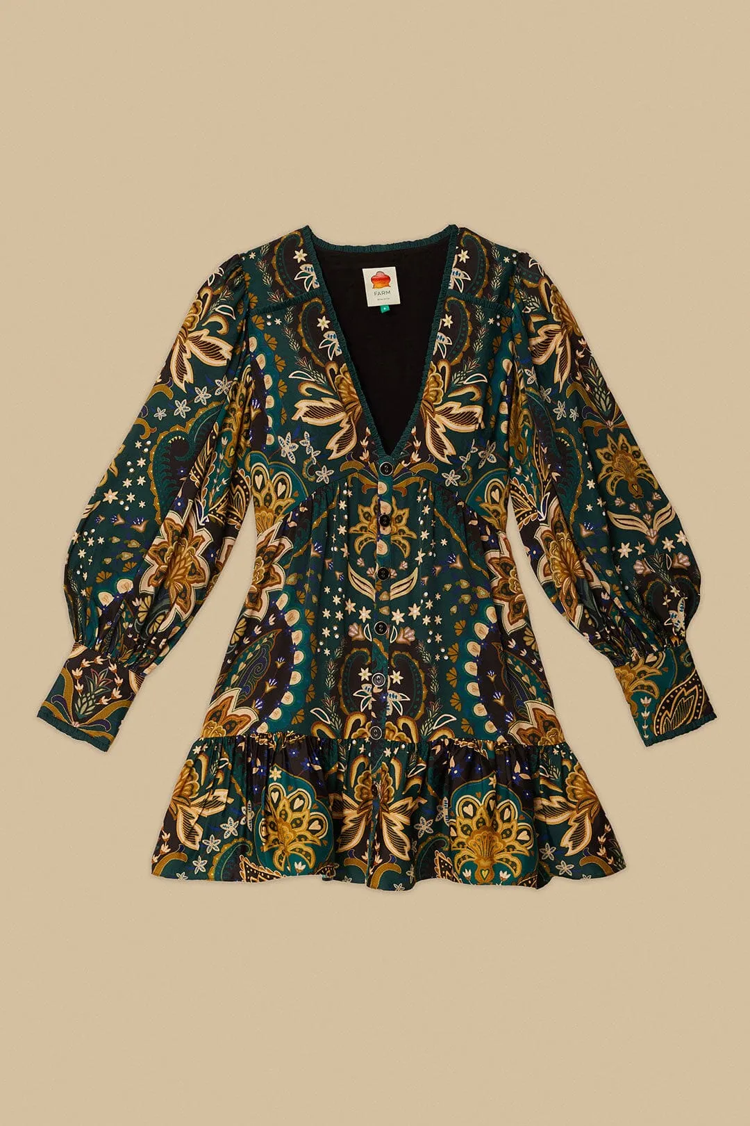 Black Jaipur LENZING? ECOVERO? Viscose Mini Dress boho vibe