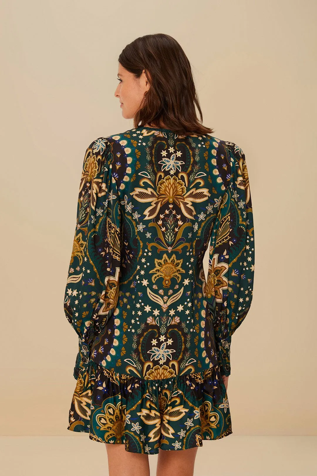 Black Jaipur LENZING? ECOVERO? Viscose Mini Dress Energy Wear Breathable Lining