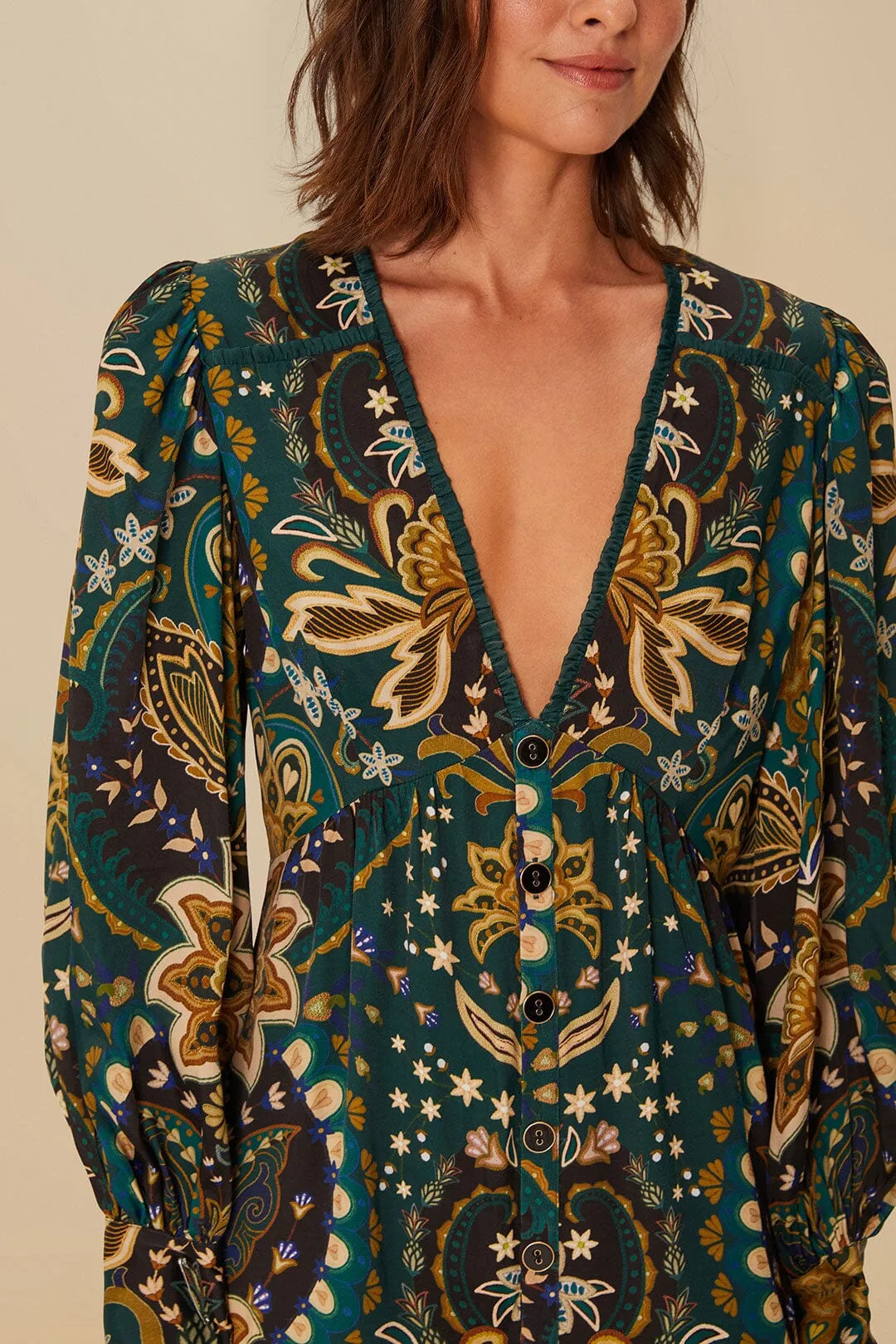 Pose Glow Edge Pop Black Jaipur LENZING? ECOVERO? Viscose Mini Dress