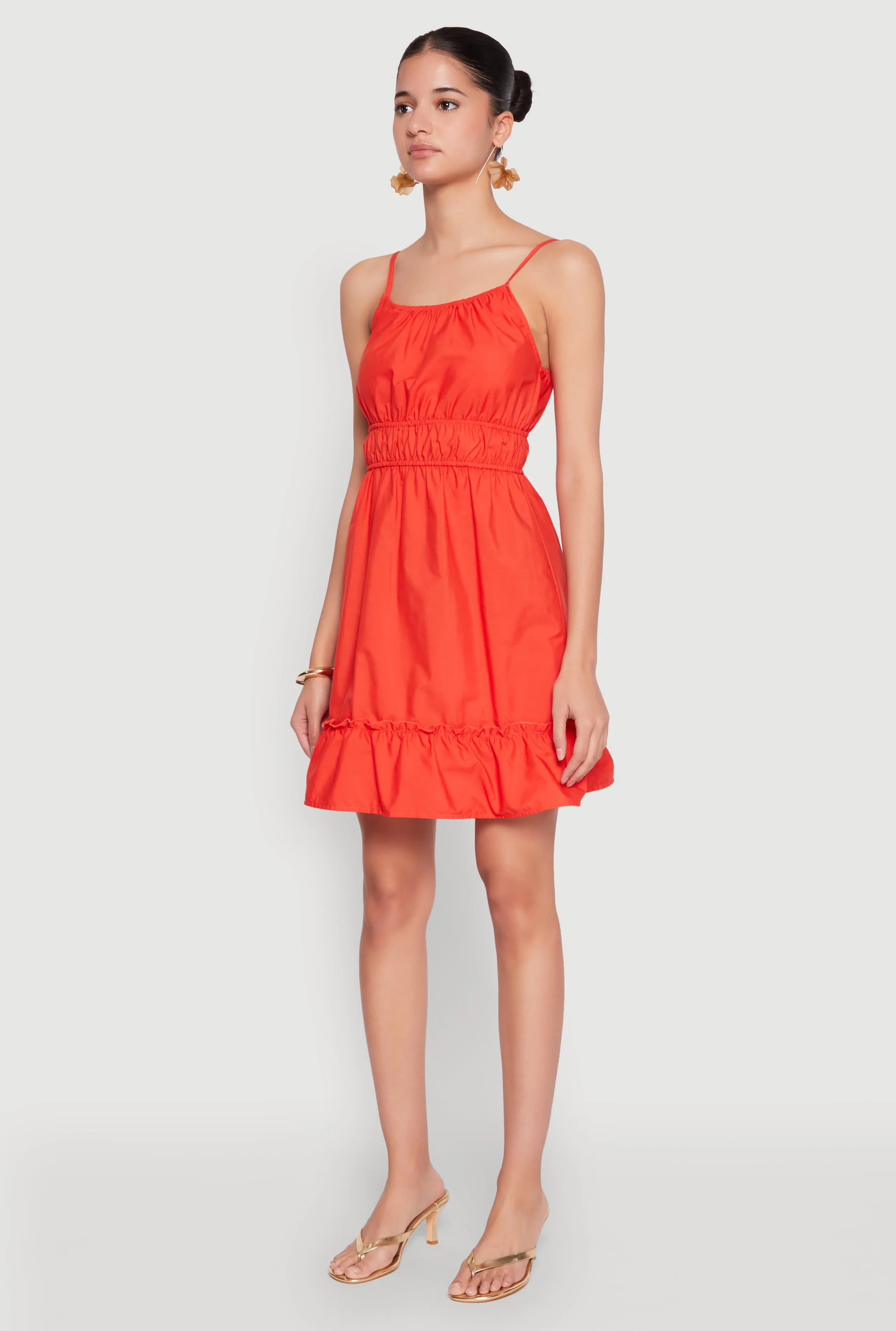 Spaghetti Strap Empire Waist Mini Dress Comfort Look