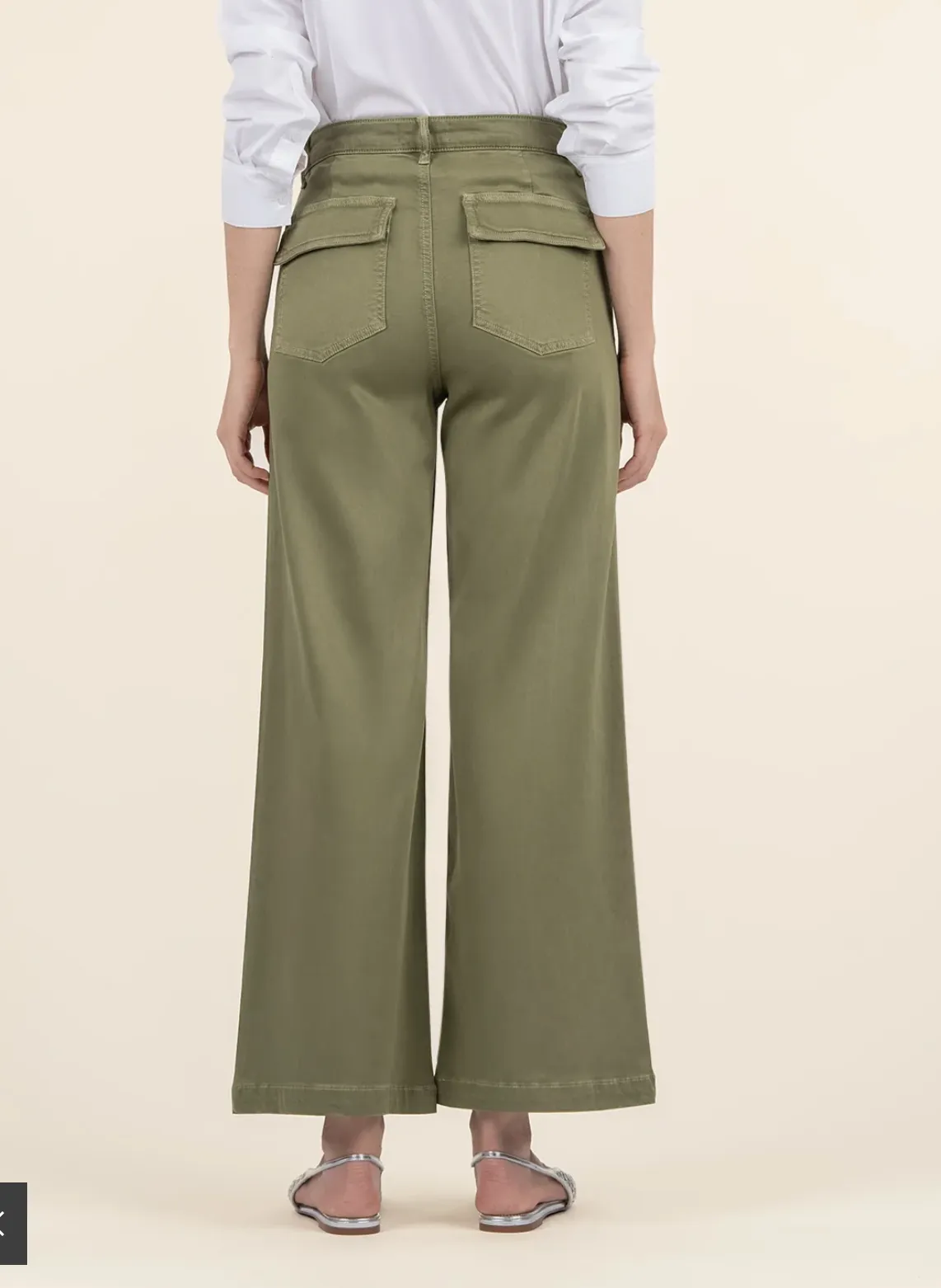 KUT From The Kloth Meg High Rise Wide Leg Metal Core BreathableMesh
