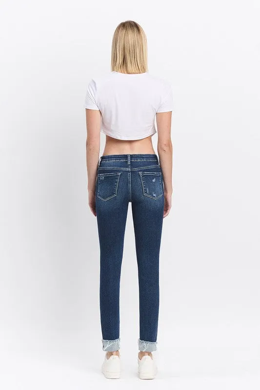 Soft Motion Camera Glow Lovervet Midrise Cuffed Skinny Jeans
