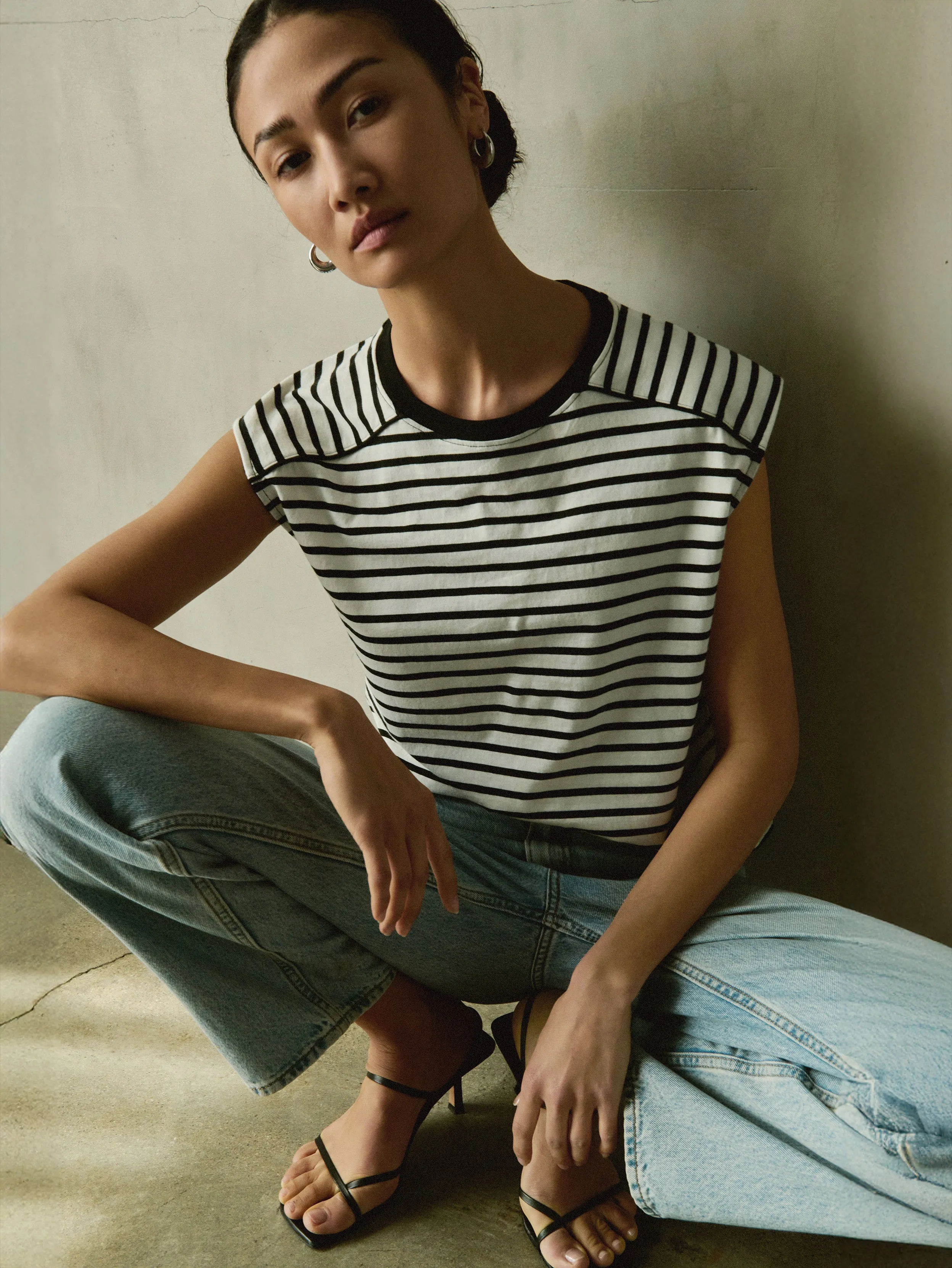 Perry Stripe Tank Glitter Glow