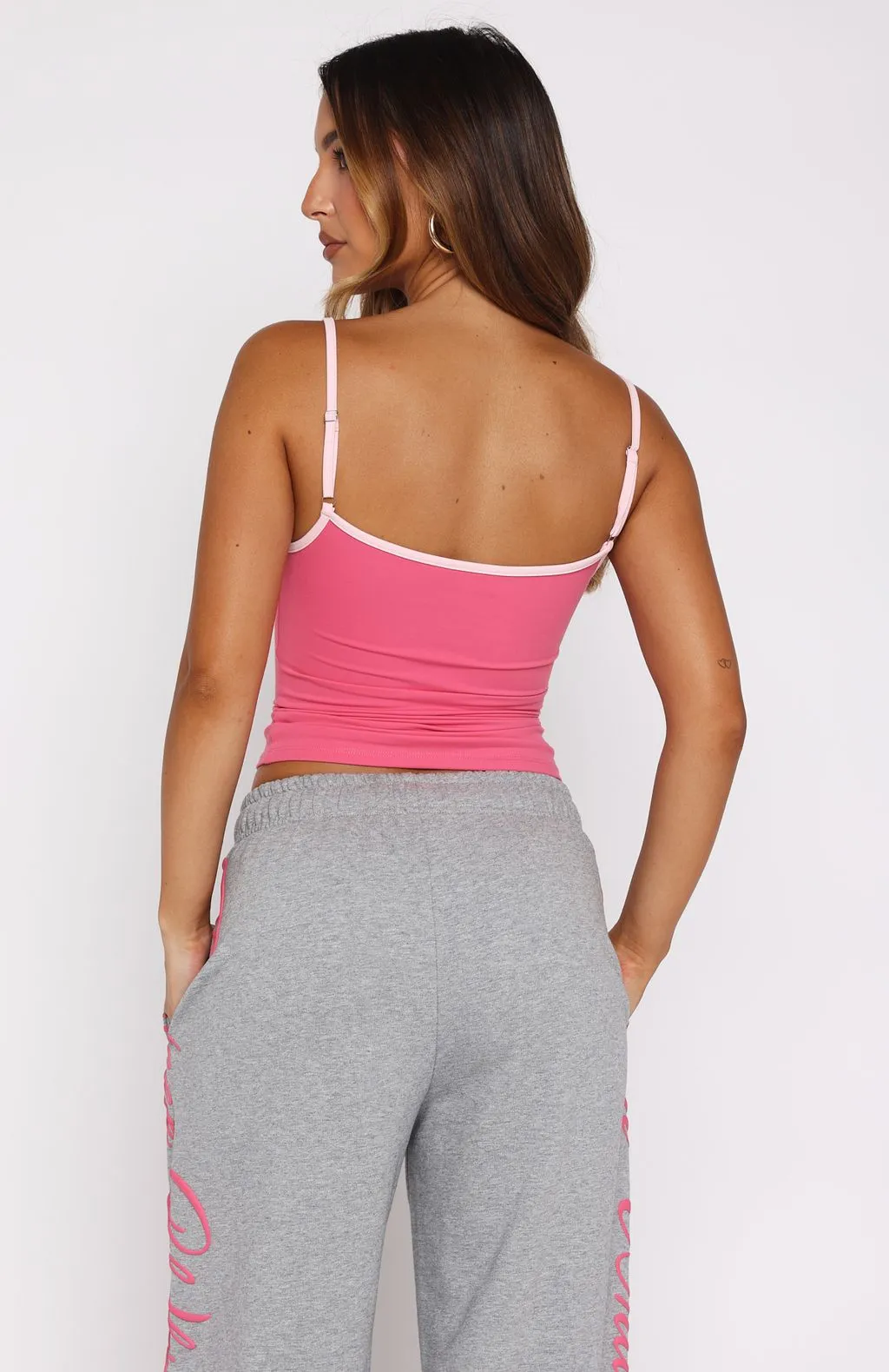 Lucky Thirteen Shaya Singlet Hot Pink Y Back Layer Essential