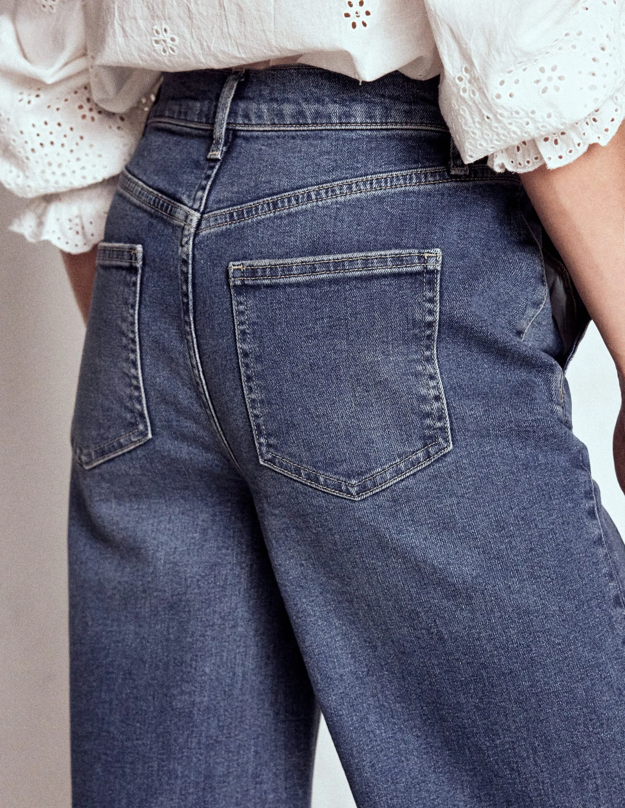 City Walk Casual Friday High Rise Clean Wide Jeans-Mid Vintage